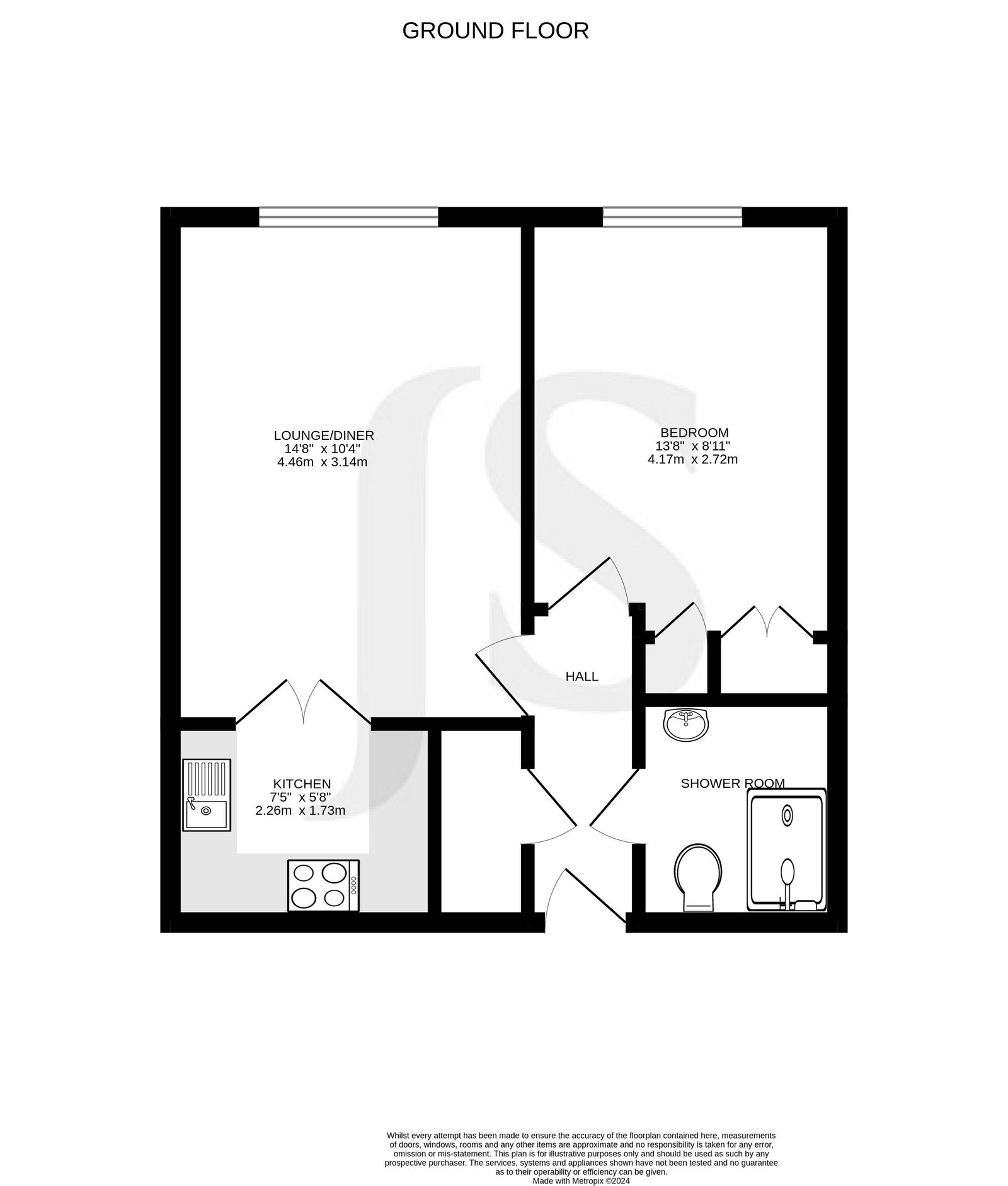 Cissbury Court,Flat 17, Findon Road, Worthing floorplan