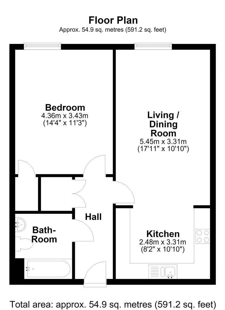 56, Beacon Rise, 160 Newmarket Road, Cambridge floorplan