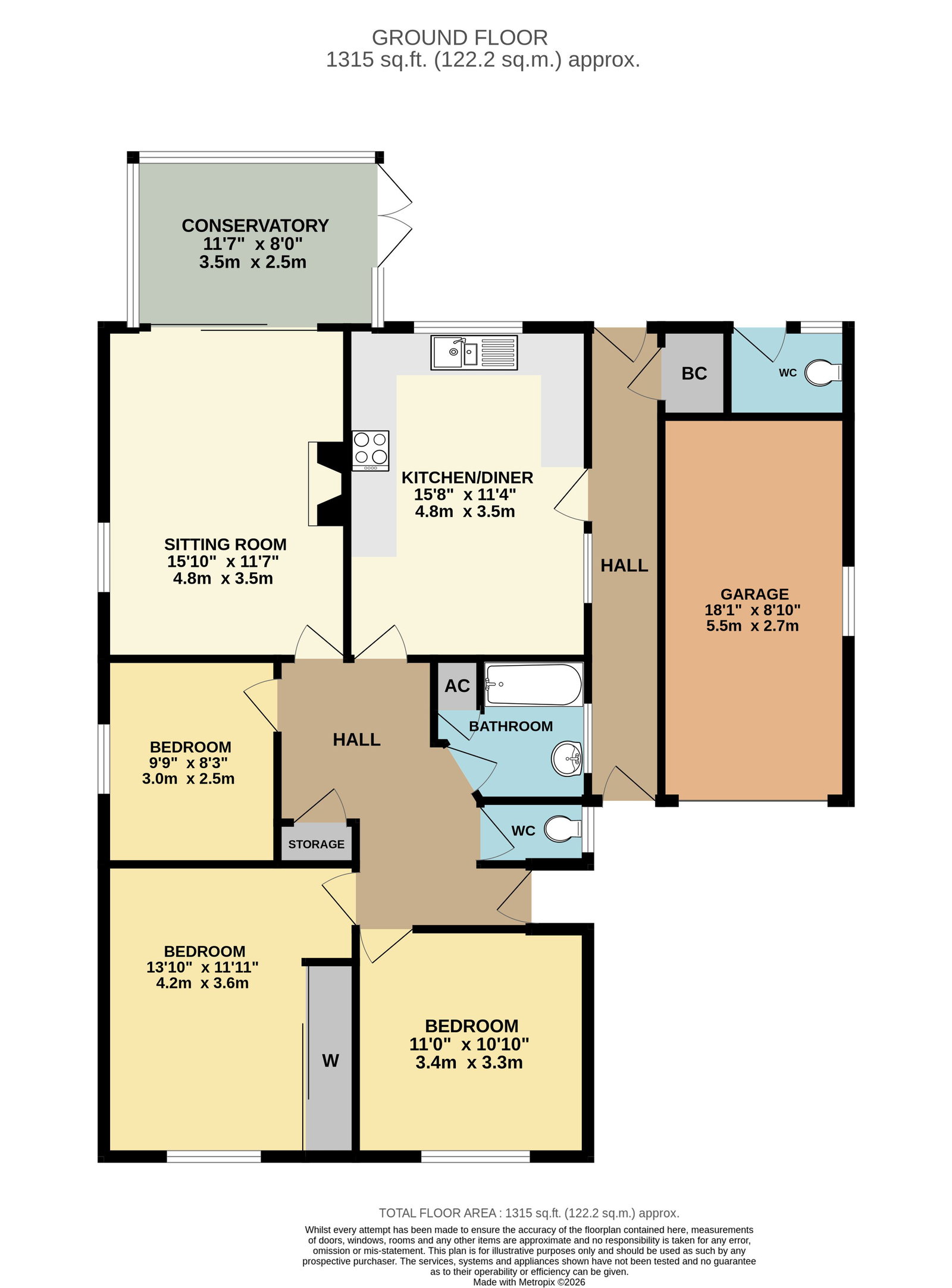 Gloucester Road, Malvern floorplan