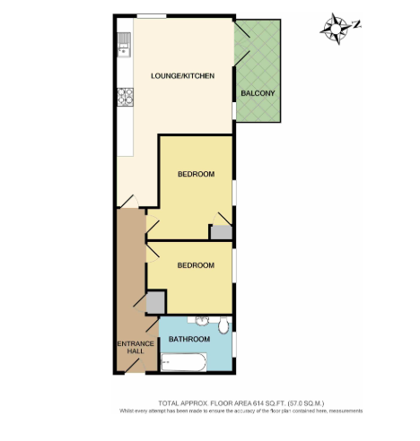 Flat 3, Pinnacle House,, Ridge Place, Kent floorplan