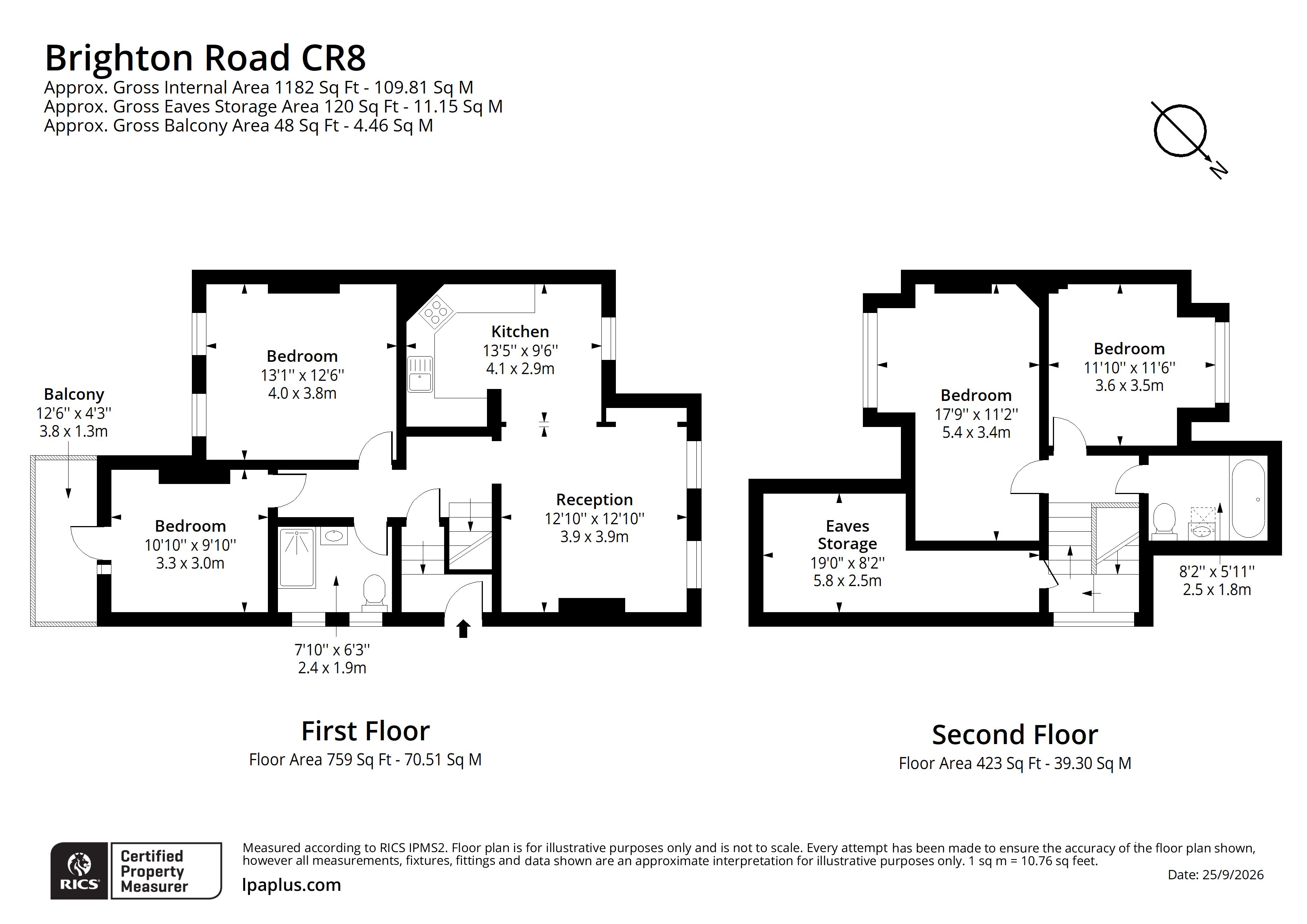 91a, Brighton Road, Purley floorplan