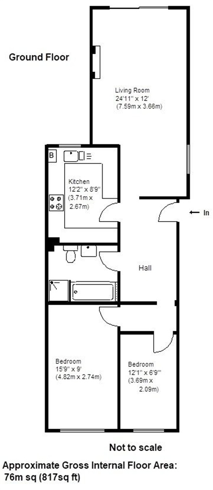 2 Bedrooms Flat for sale in Hersham Road, Walton-On-Thames, Surrey, United Kingdom KT12