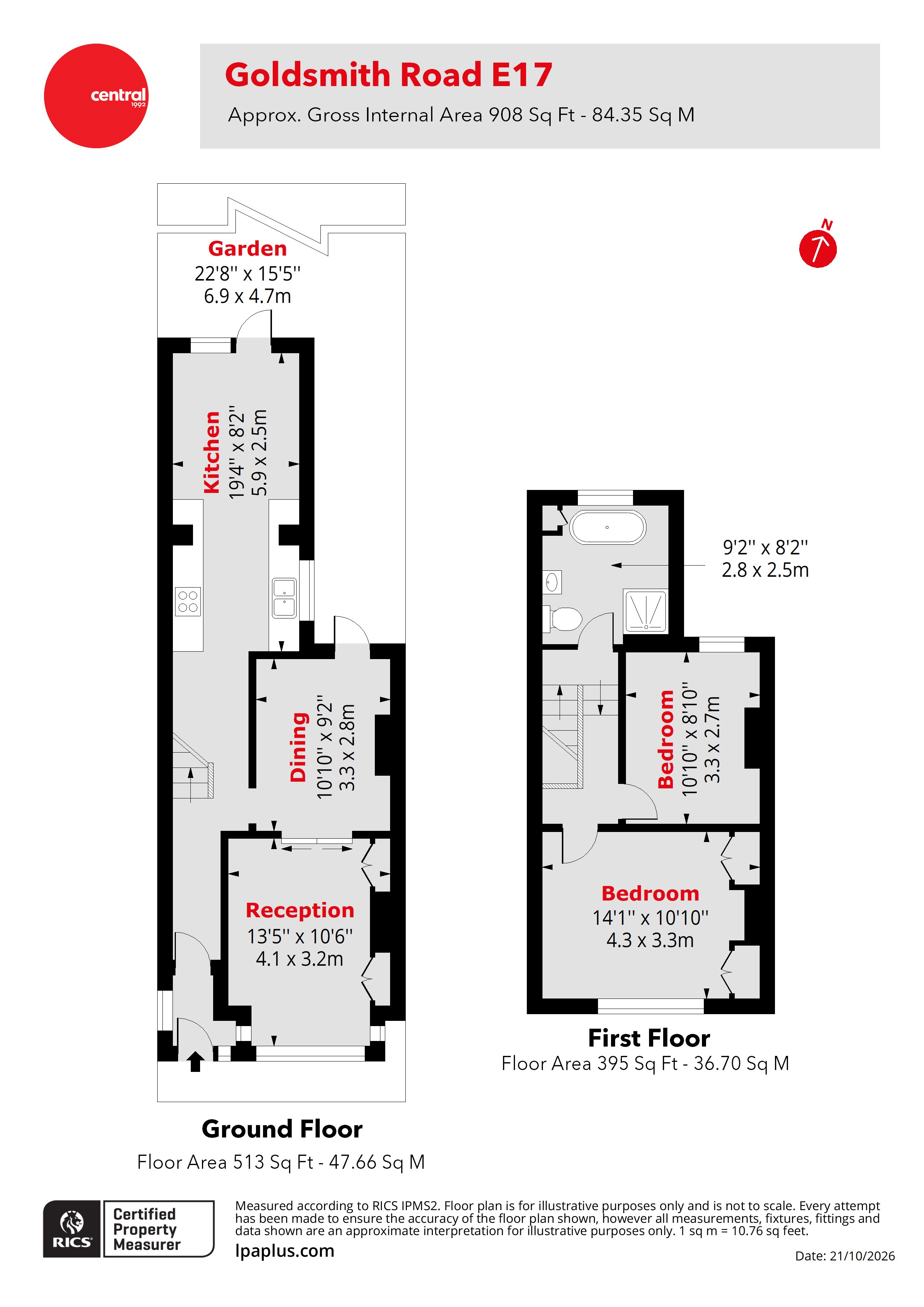 Goldsmith Road, London floorplan