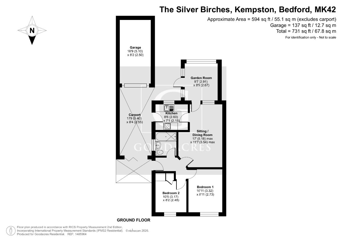98 The Silver Birches, Bedford floorplan