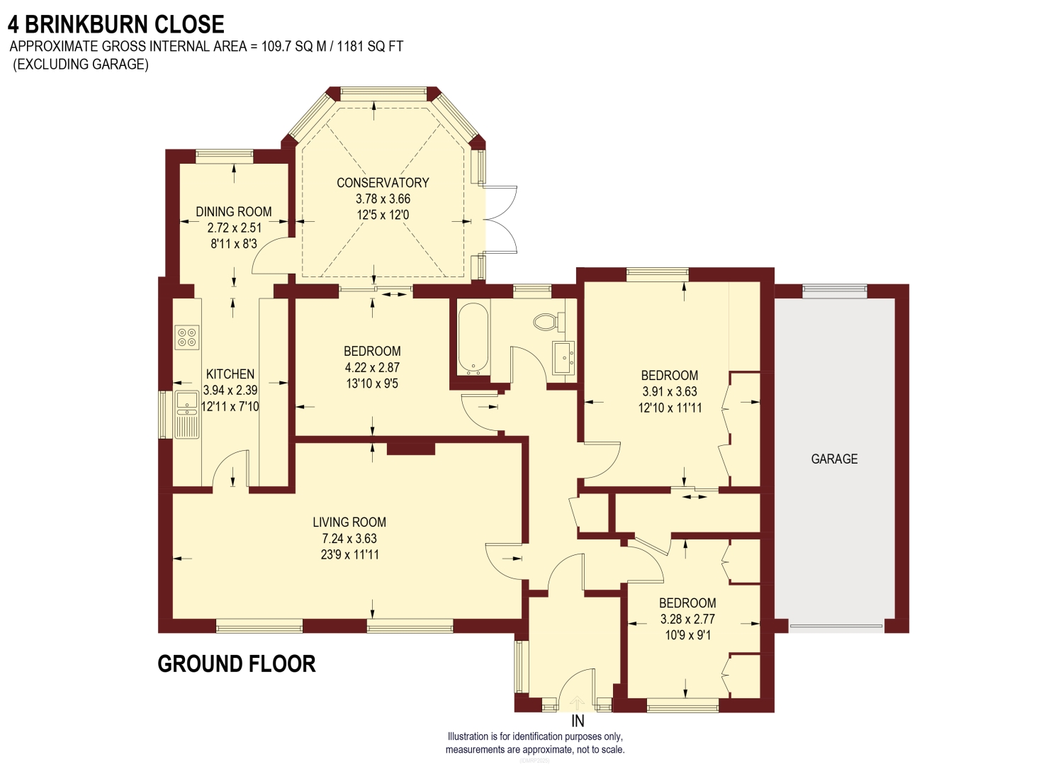 4, Brinkburn Close, Sheffield floorplan