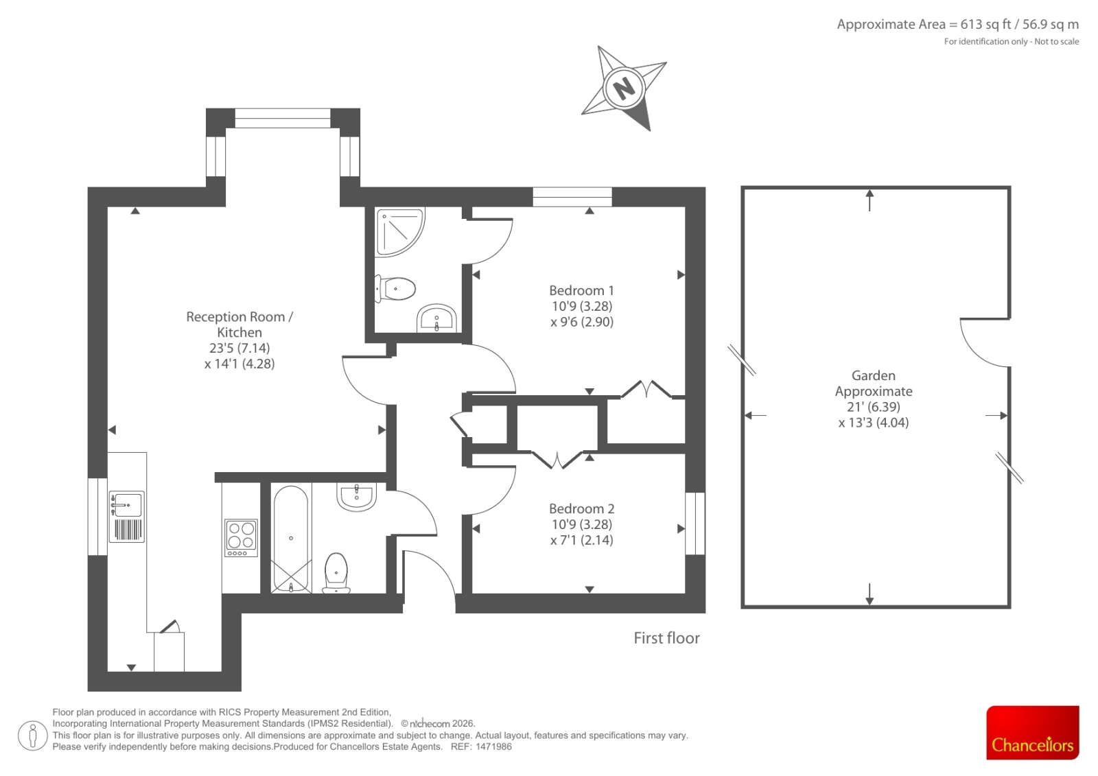 Flat 3 Spires House,, Rowles Close, Oxford floorplan