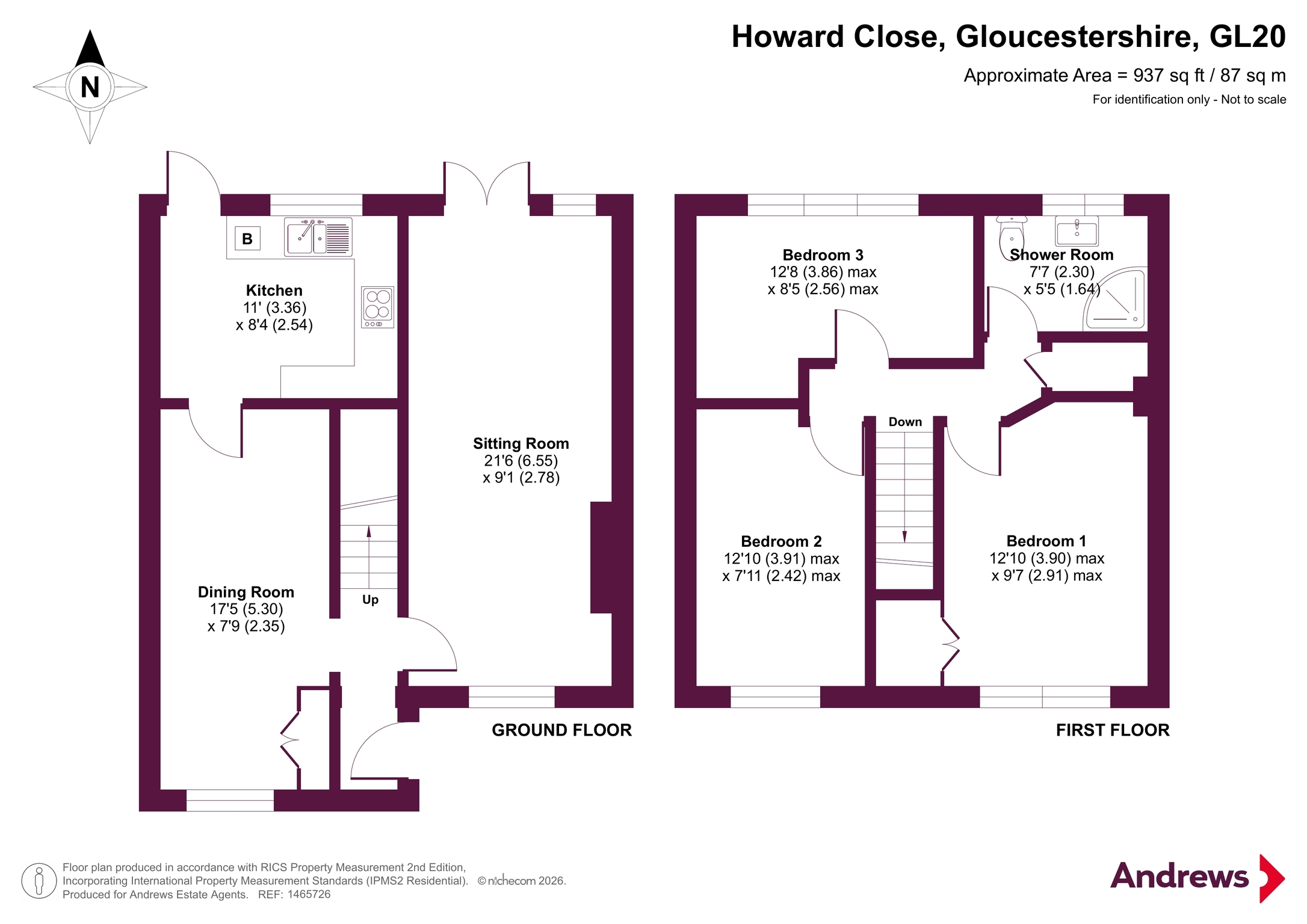 21, Howard Close, Gloucestershire floorplan