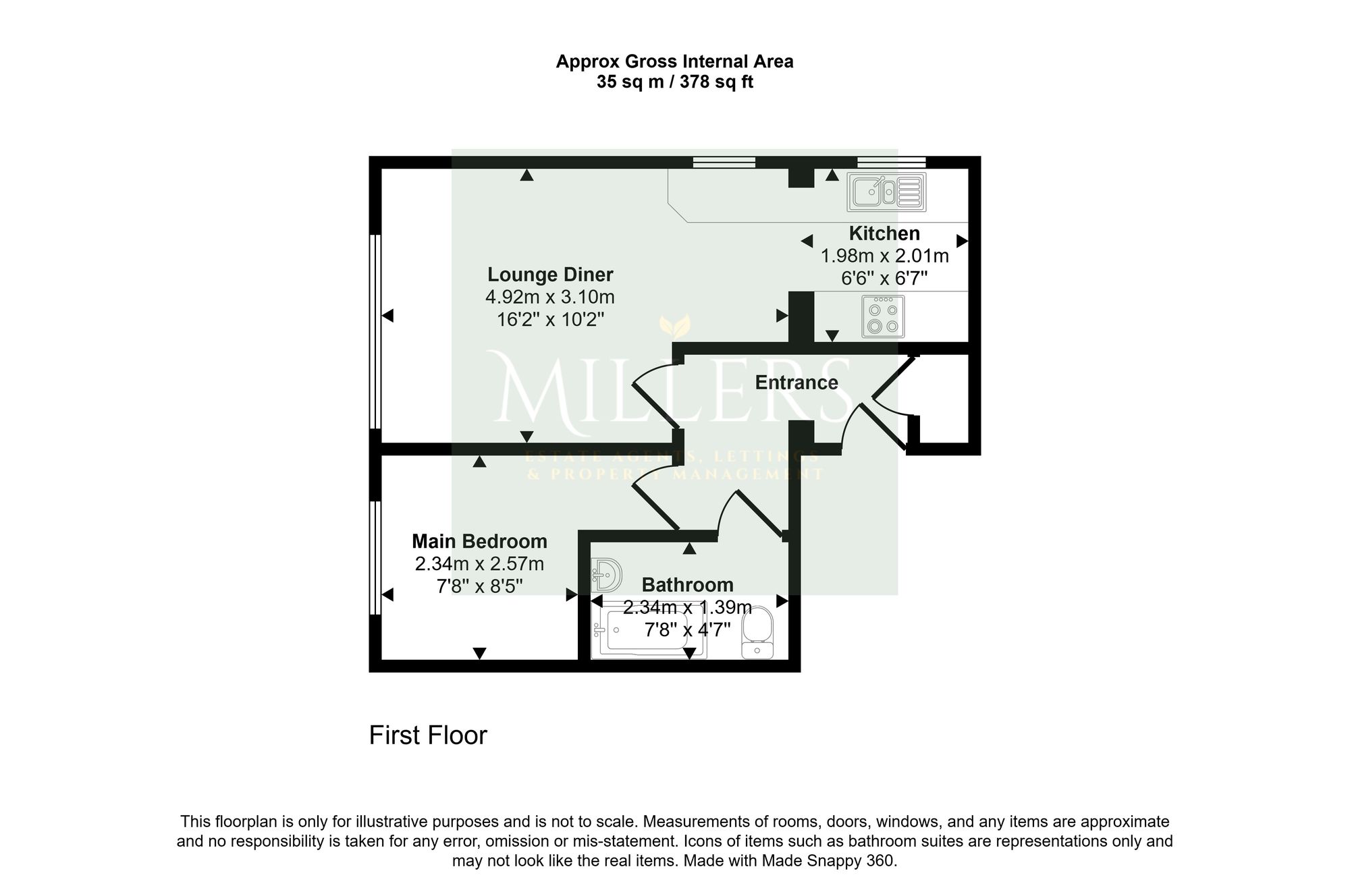 Flat 2, 89 Station Road, Sheringham floorplan