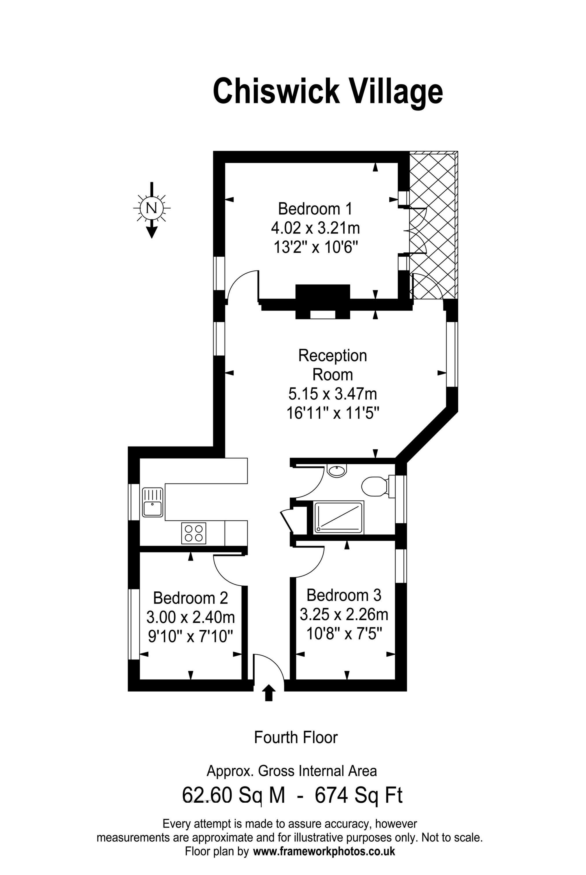 3 Bedrooms Flat to rent in Chiswick Village, Chiswick W4