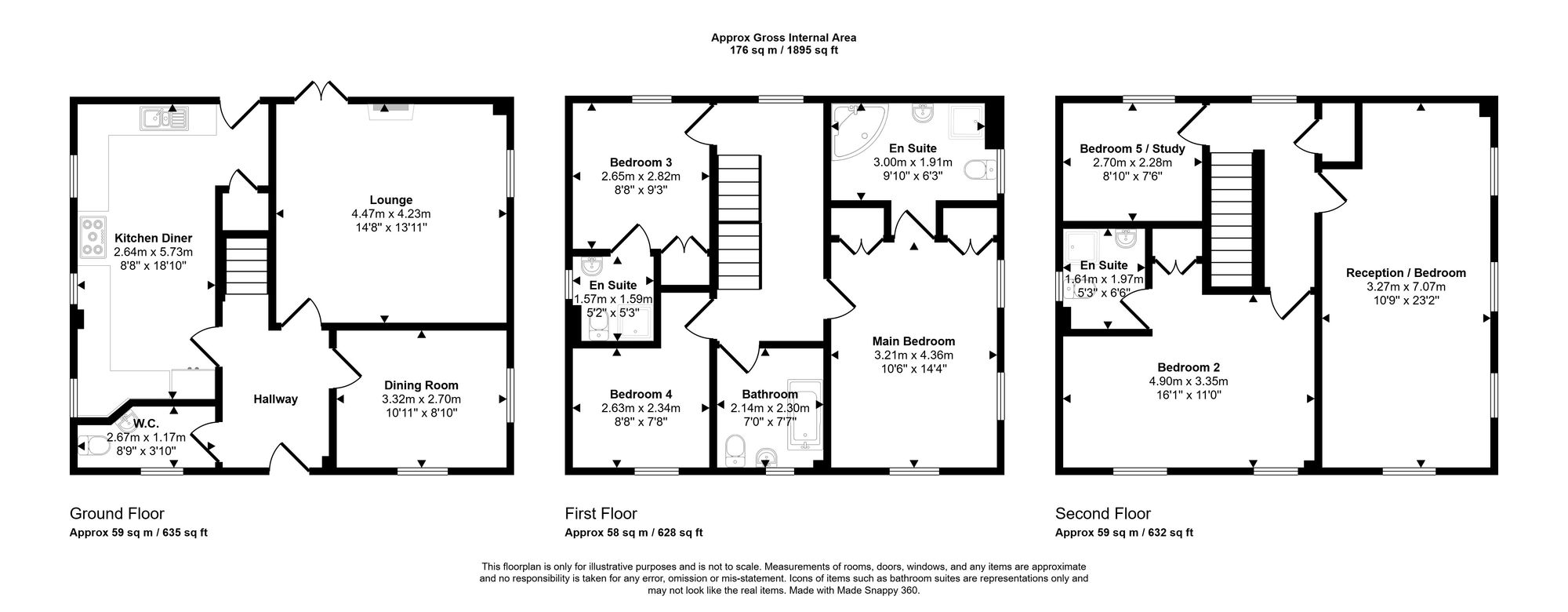 13 Bryn Dryslwyn, Bridgend floorplan