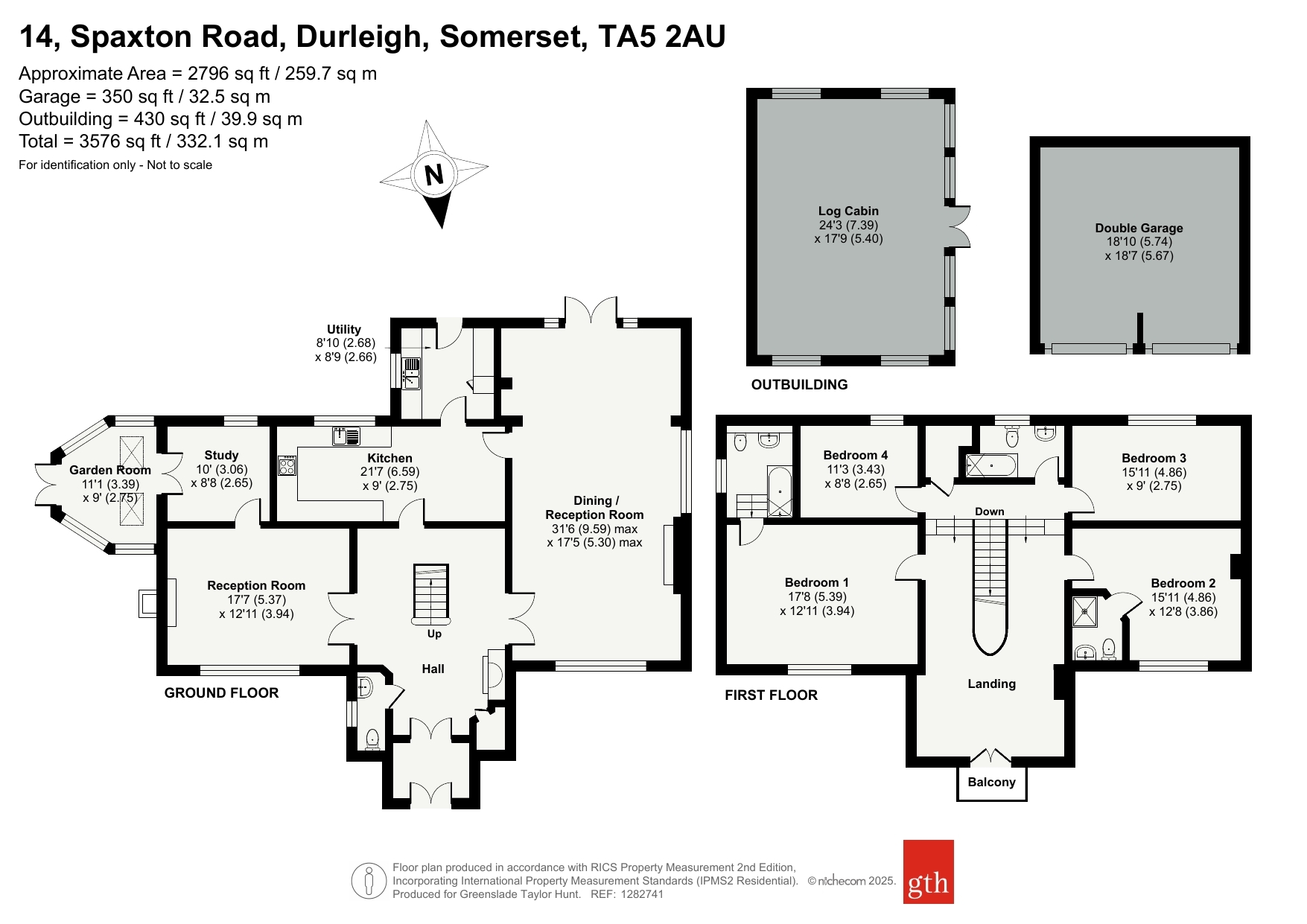 Durleigh Crest, 14, Spaxton Road, Somerset floorplan