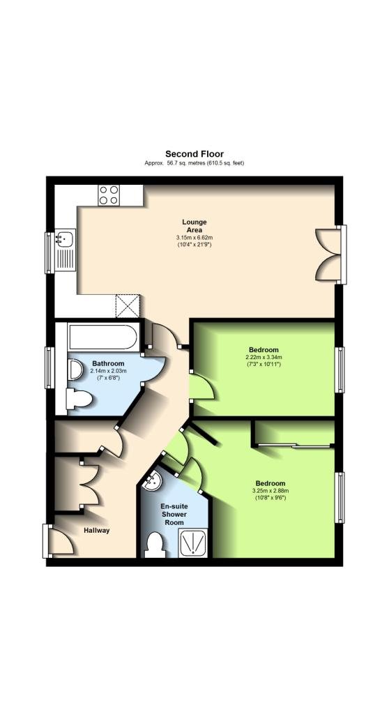2 Bedrooms Flat to rent in Saines Road, Little Dunmow CM6