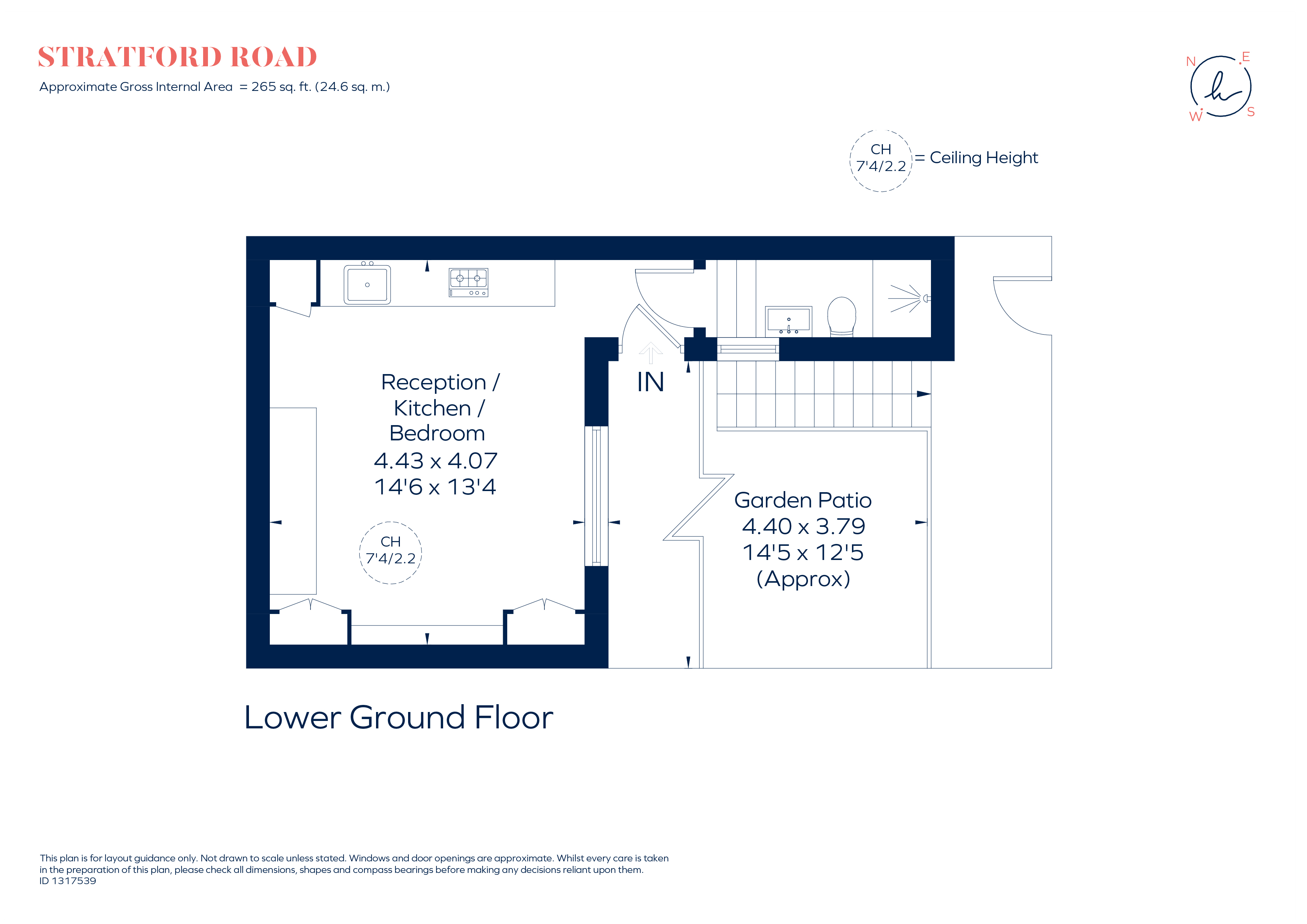 Flat 1, 37, Stratford Road, London floorplan