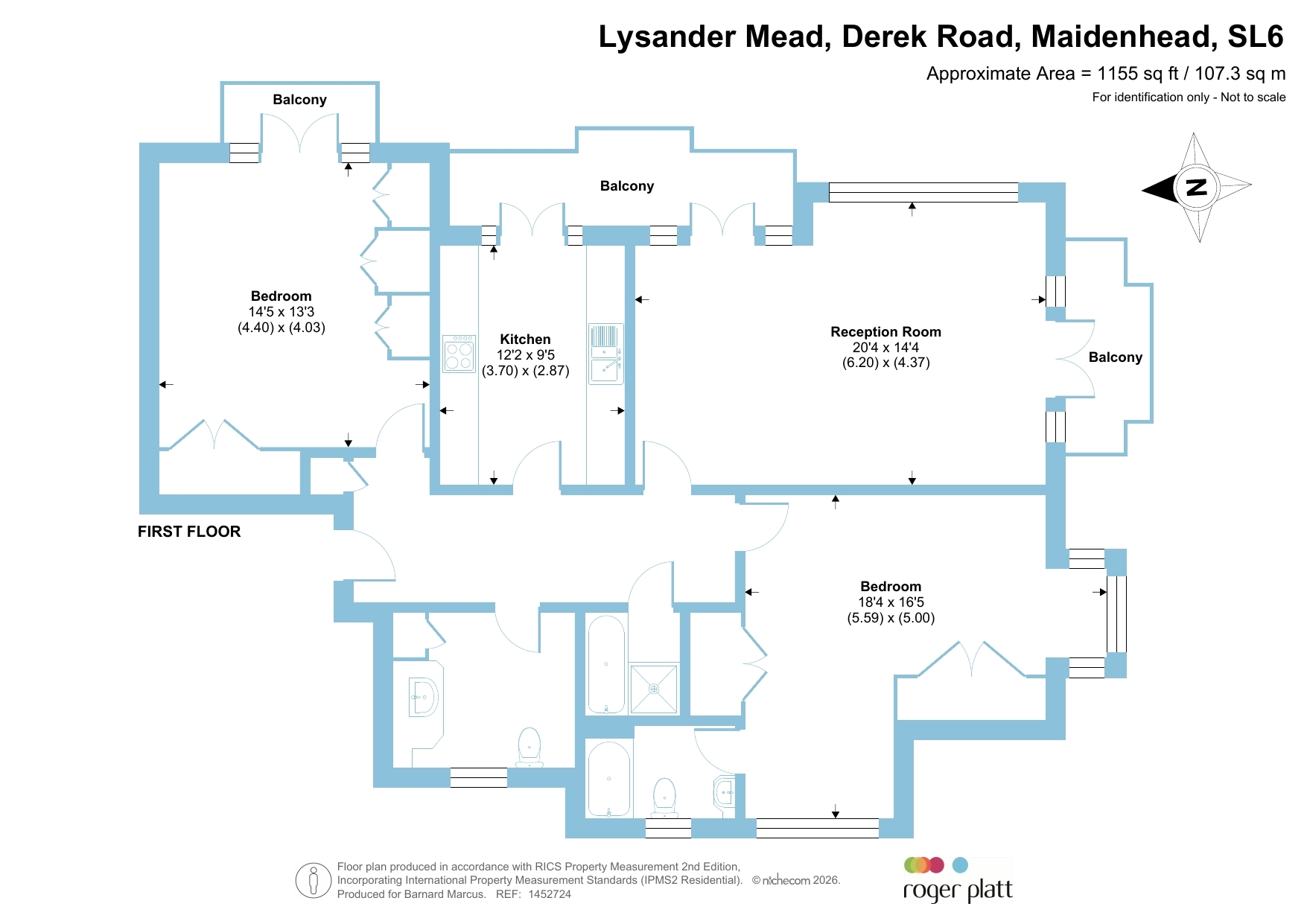 Flat 4, Lysander Mead, Derek Road, Maidenhead floorplan