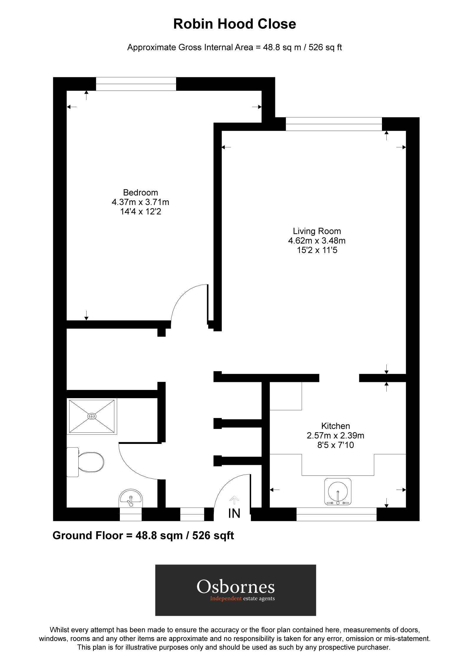 23, Robin Hood Close, Farnborough floorplan