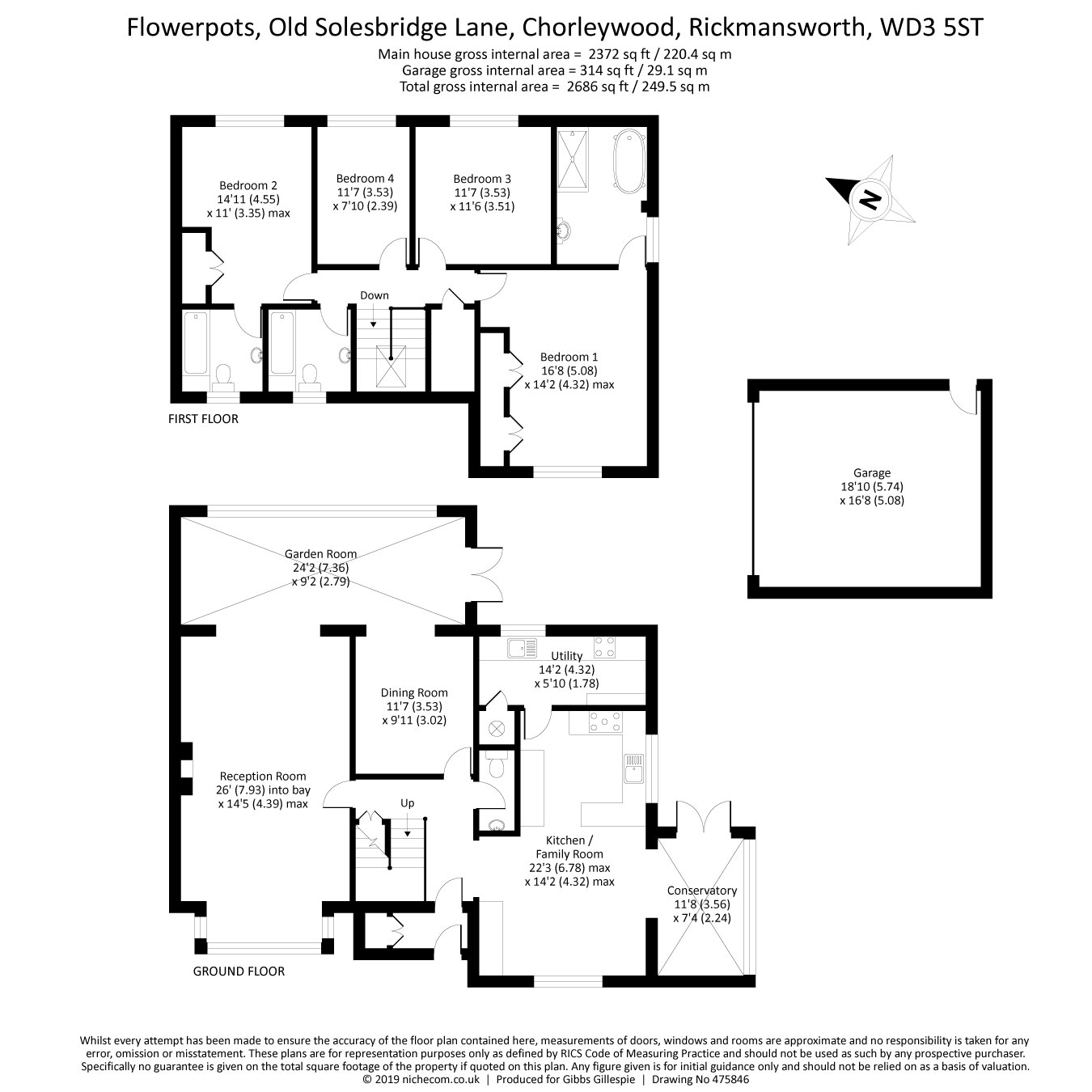 4 Bedrooms Detached house for sale in Old Solesbridge Lane, Chorleywood, Rickmansworth, Hertfordshire WD3