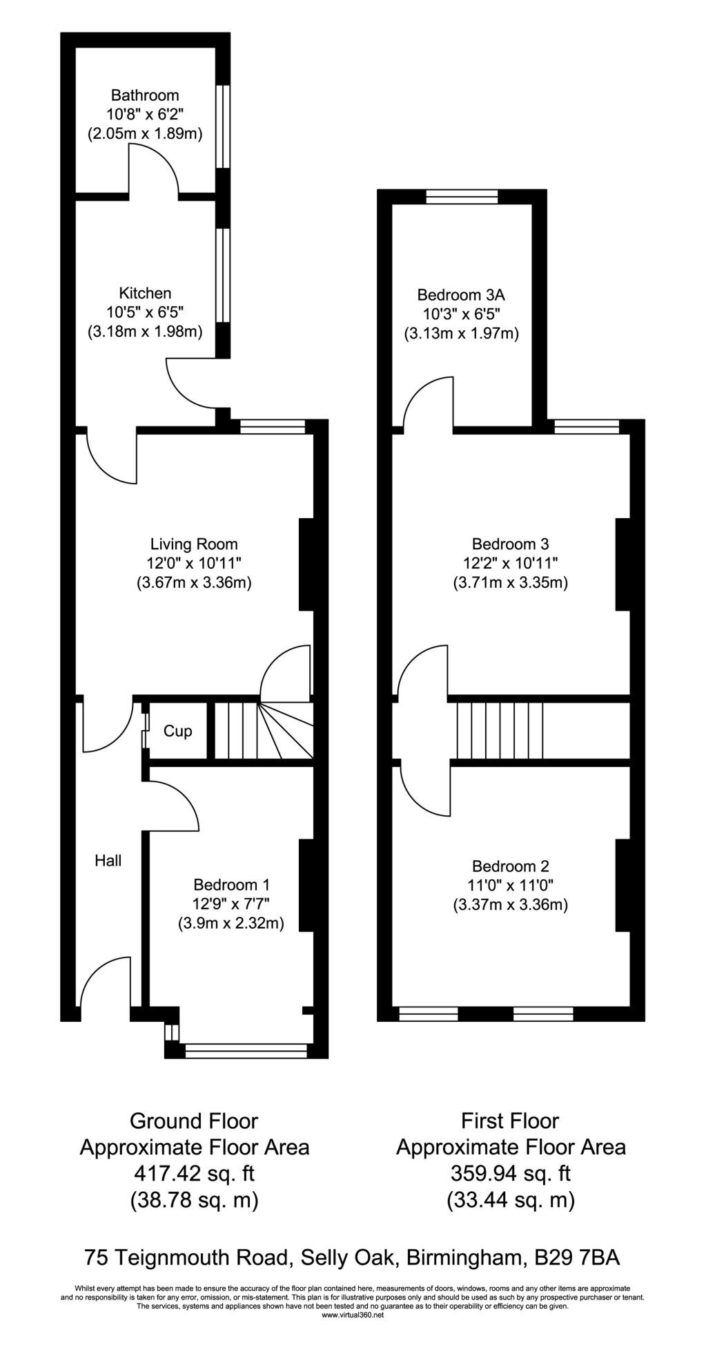 75, Teignmouth Road, Birmingham floorplan