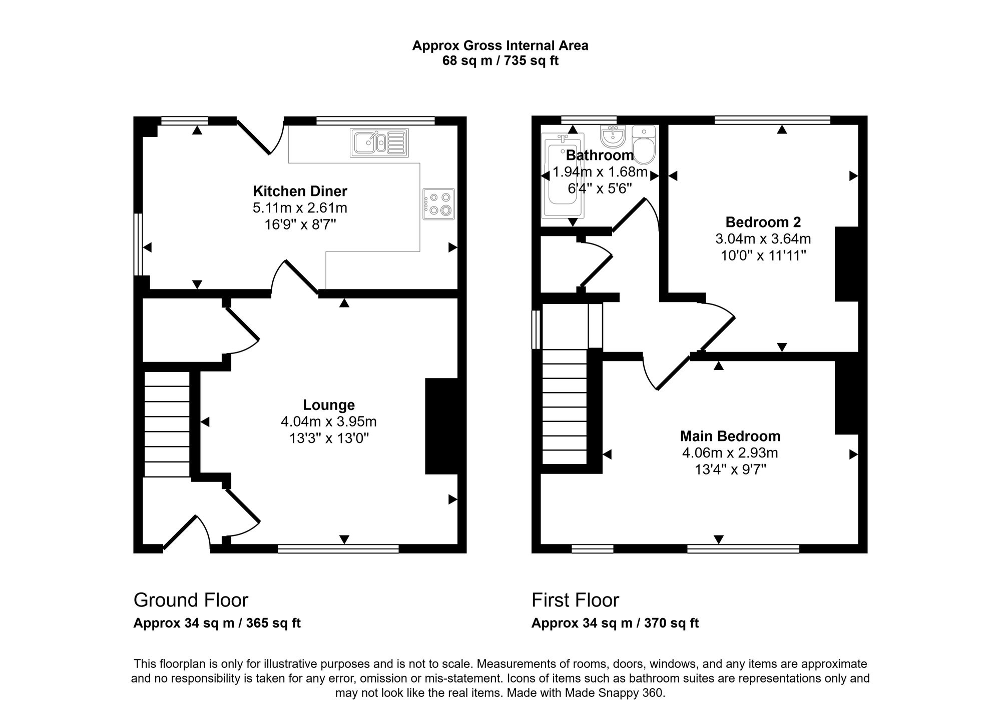 2 Coronation Road, Wigan floorplan