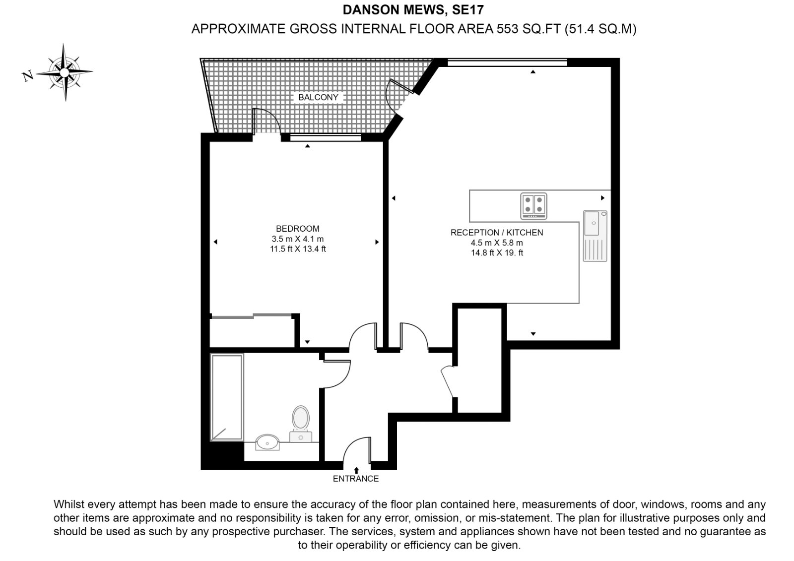 Flat 21, 3, Danson Mews, London floorplan