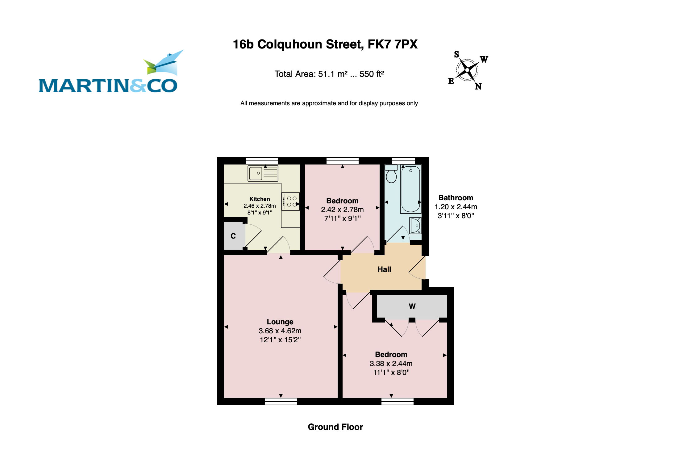 16B, Colquhoun St, Stirling floorplan