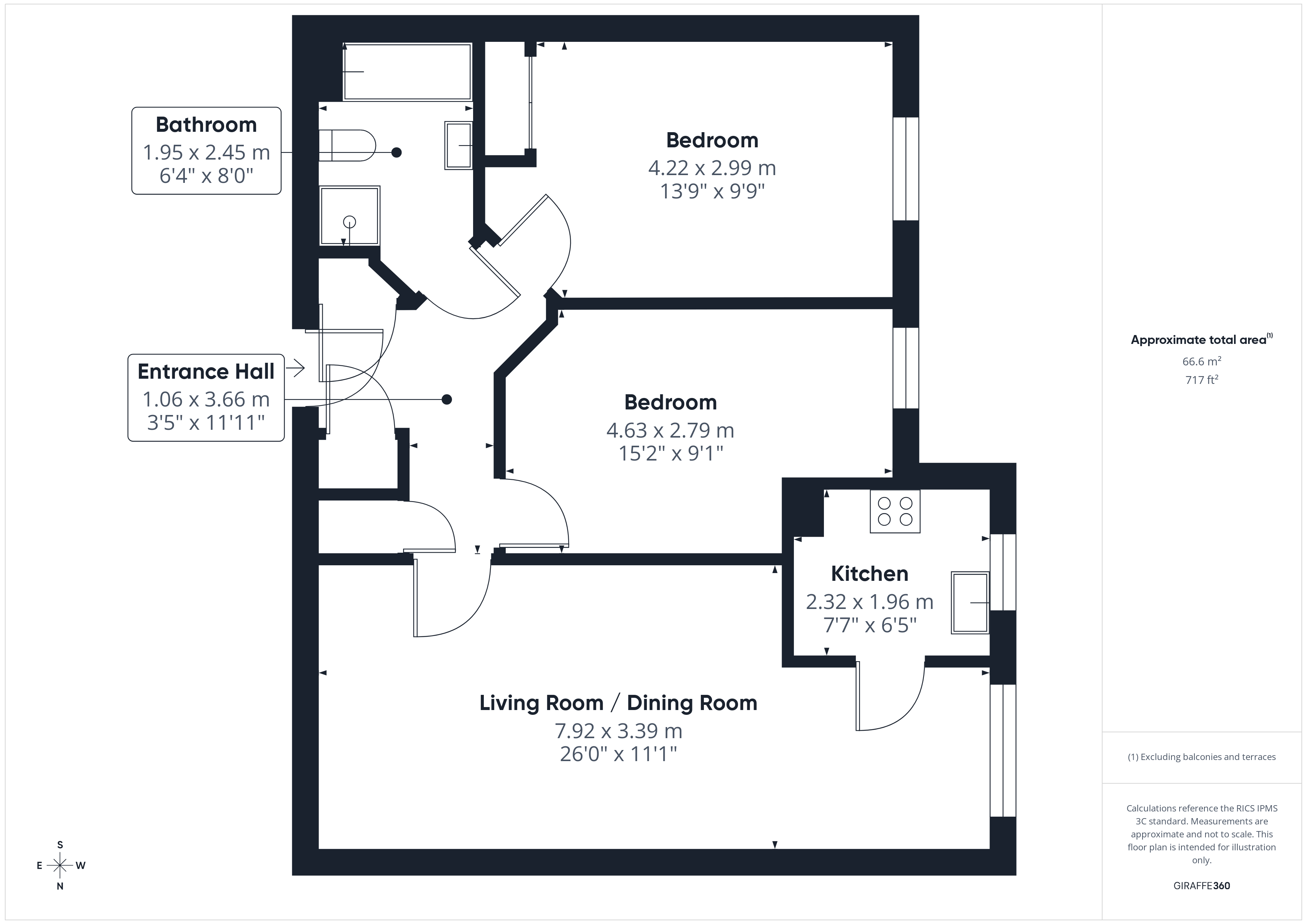 Flat 43, Pegasus Court, 159, Brampton Way, Bristol floorplan