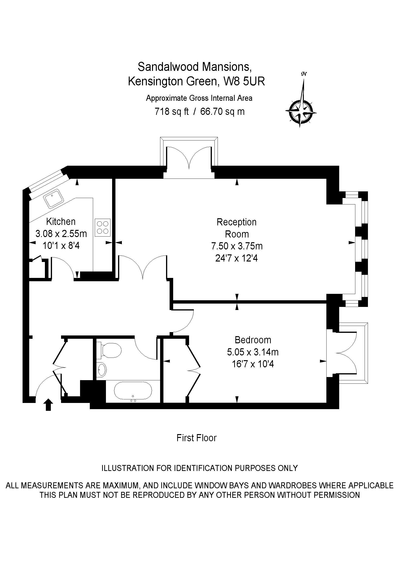 1 Bedrooms  to rent in Stone Hall Gardens, London W8