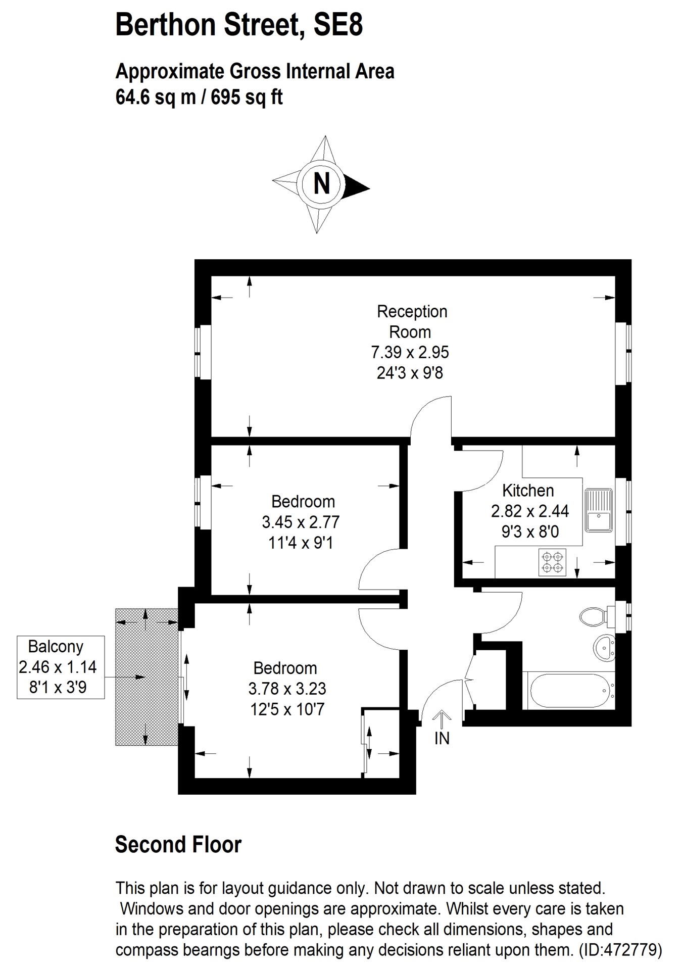 2 Bedrooms Flat for sale in Berthon Street, London SE8