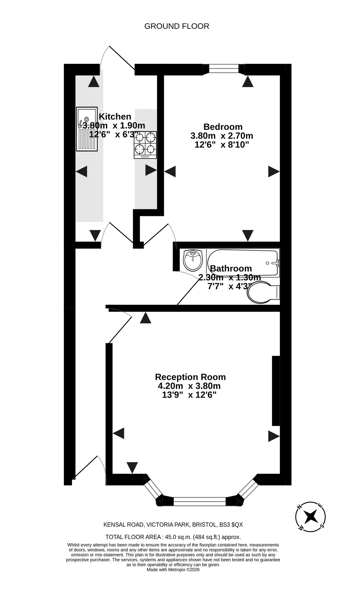 9a Kensal Road, Bristol floorplan