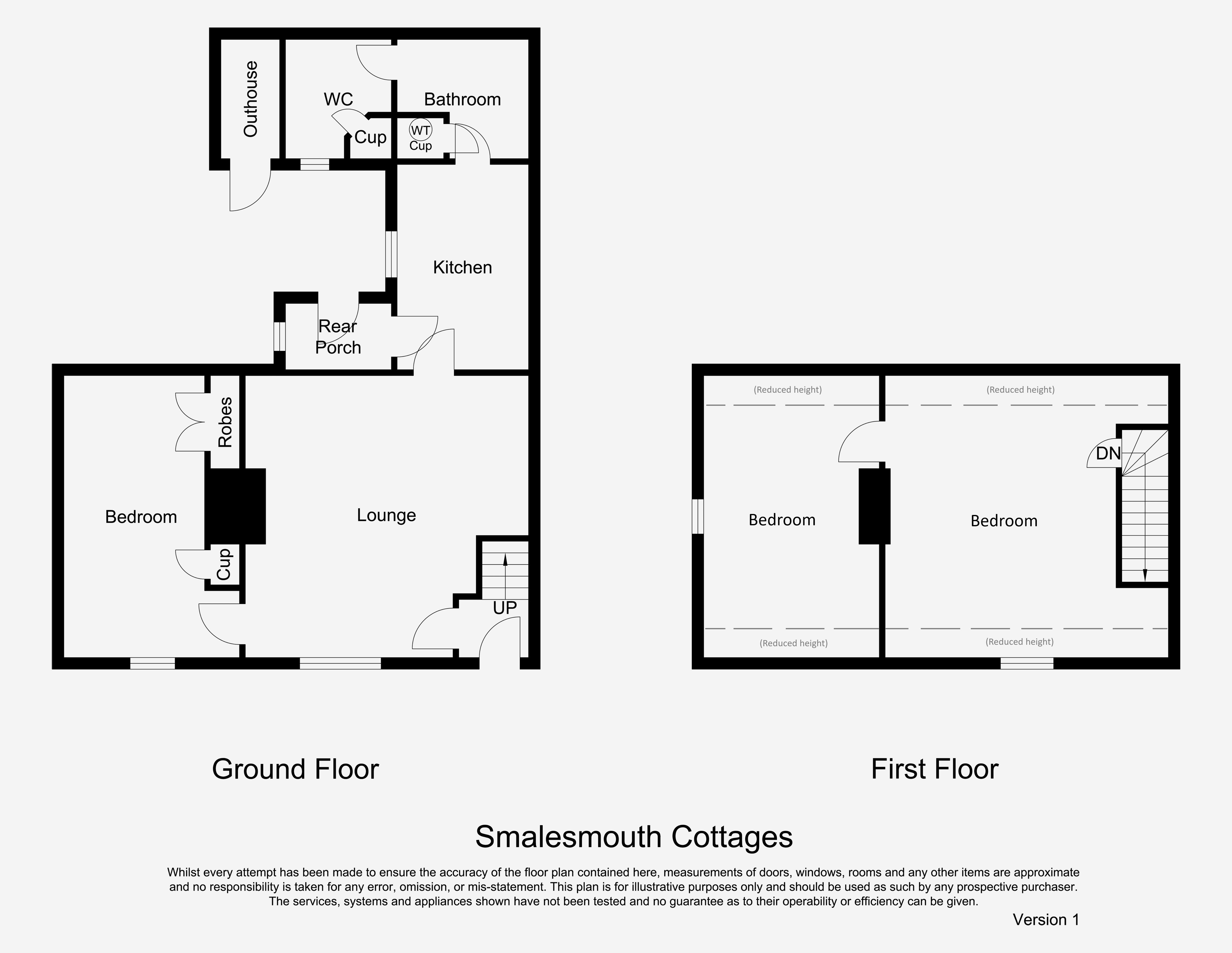 1 Smalesmouth Cottages, Hexham floorplan
