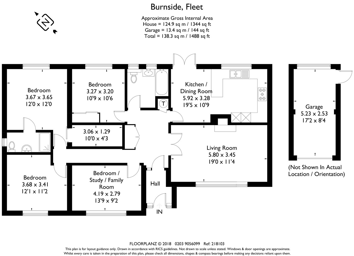 4 Bedrooms Detached bungalow for sale in Burnside, Fleet GU51