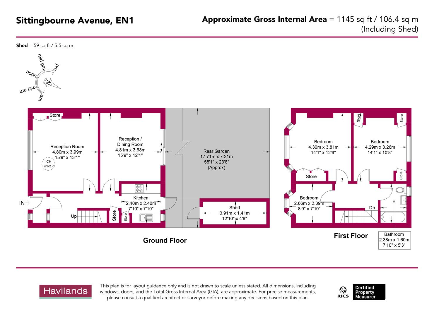 32, Sittingbourne Avenue, Bush Hill Park floorplan