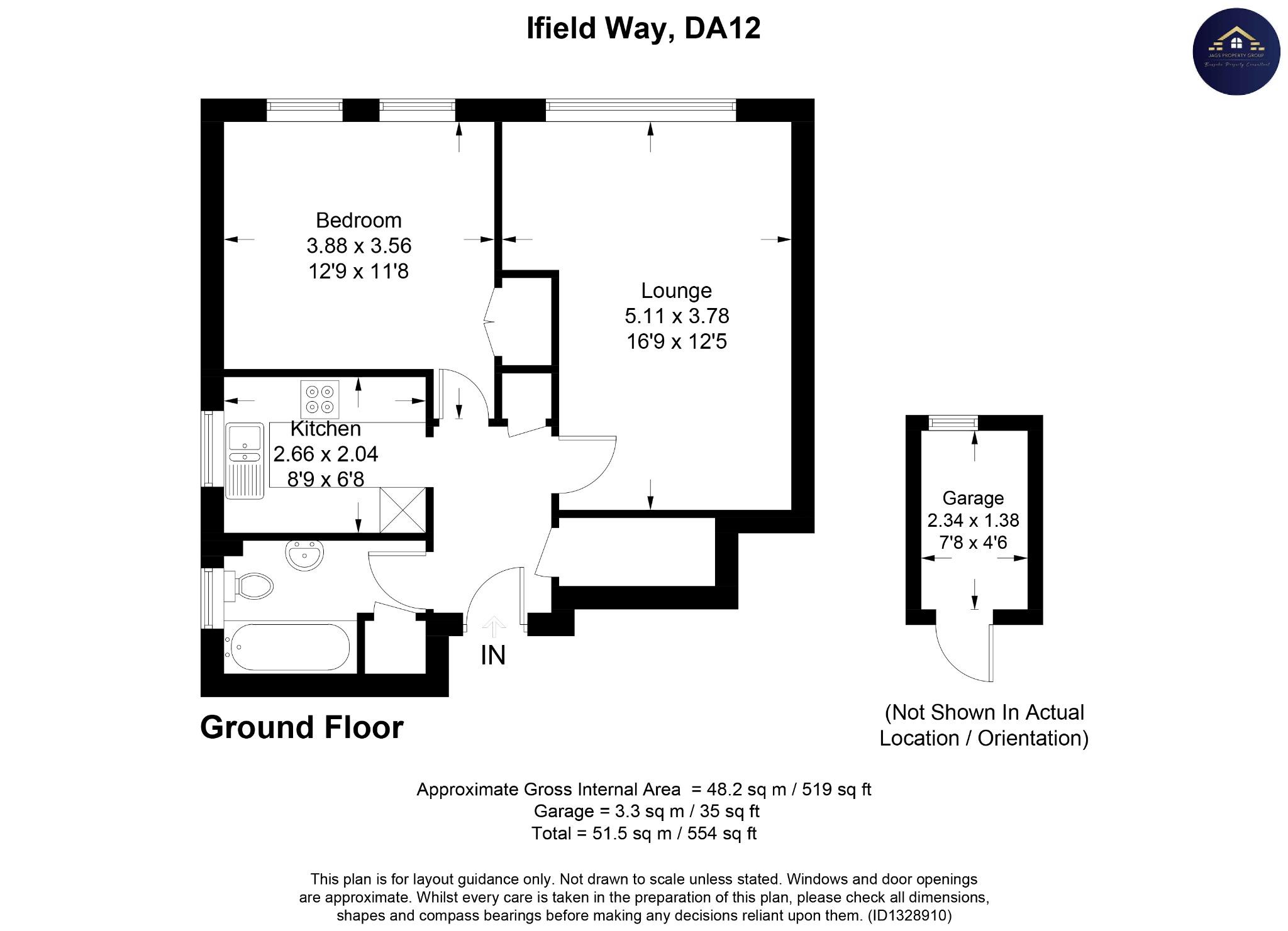 45 Ifield Way, Gravesend, Kent floorplan