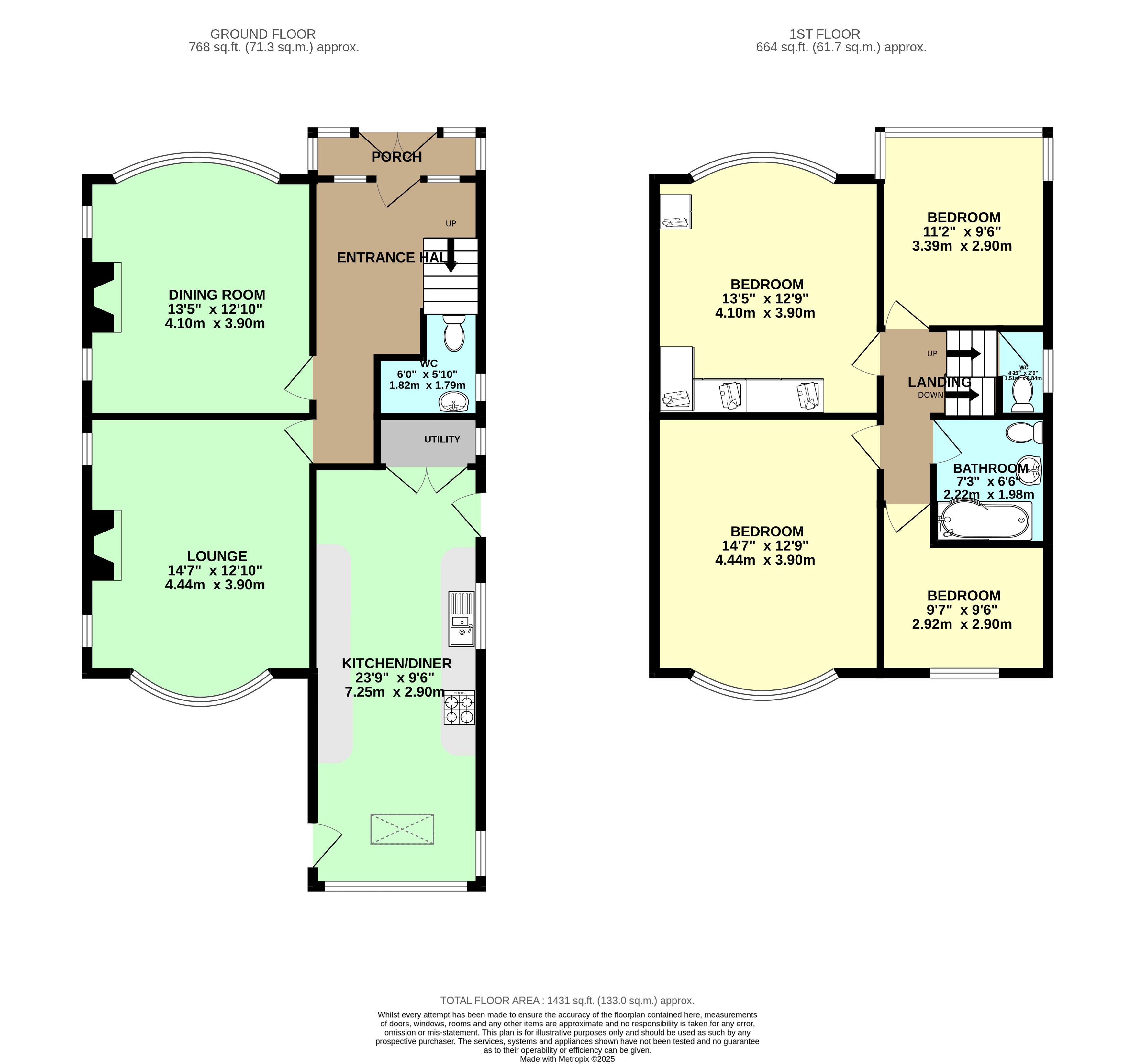 4, Falkland Gardens, Leeds floorplan