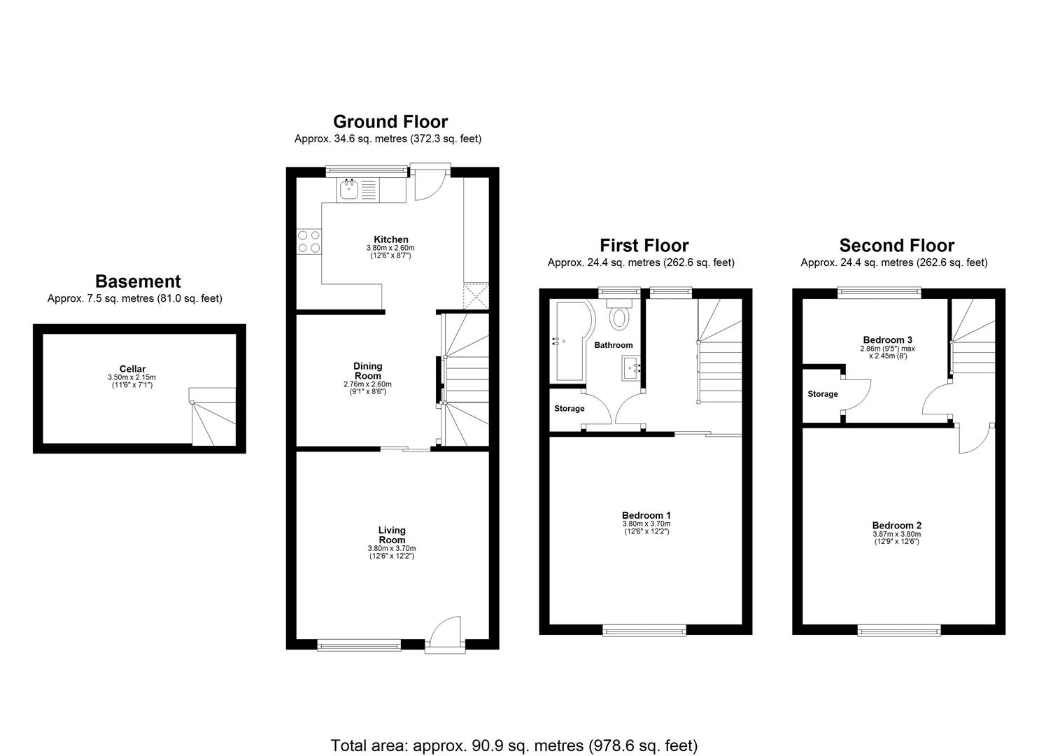 13, Sarson Street, Loughborough floorplan
