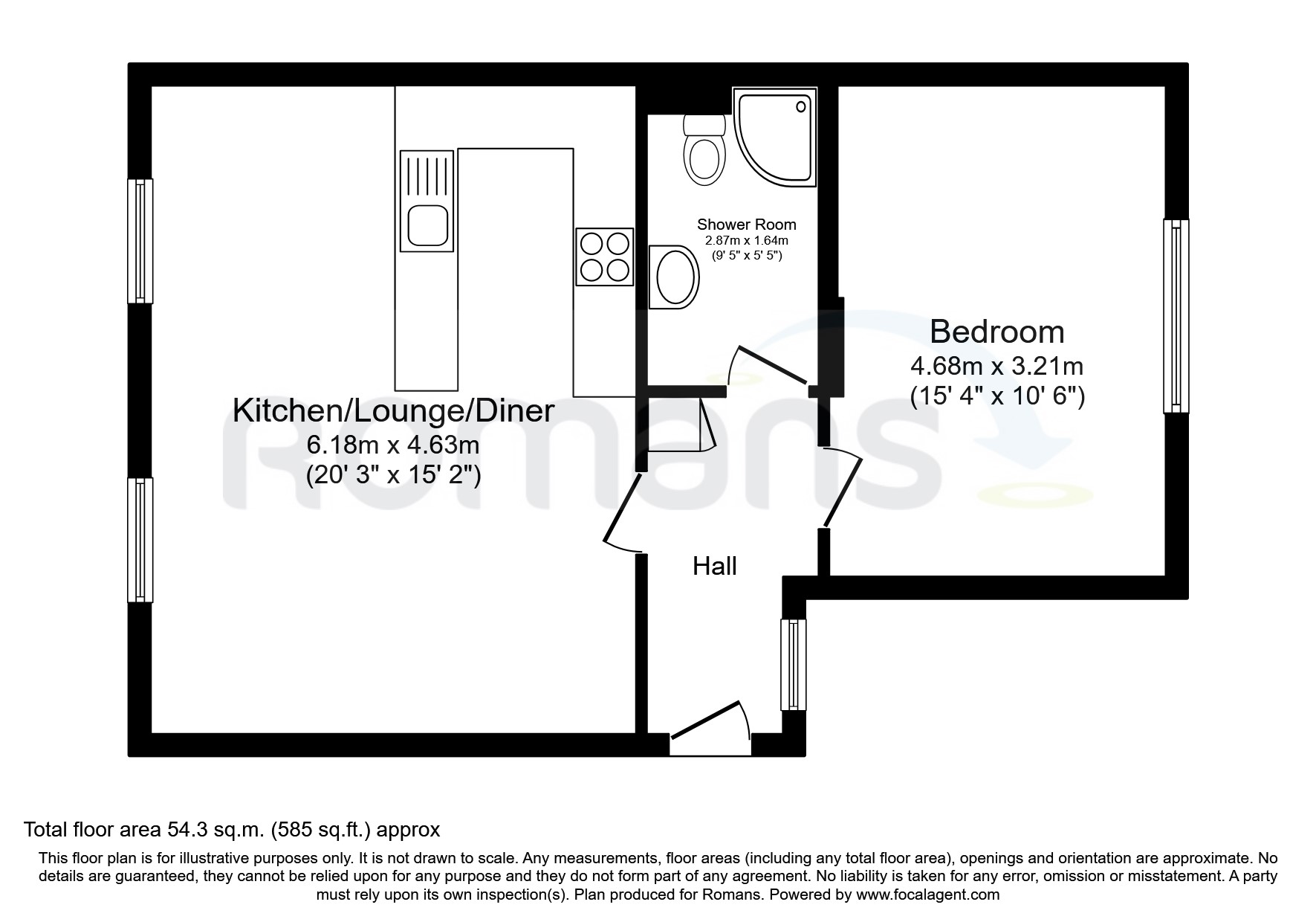 Flat 12, North Minden House, Camberley floorplan