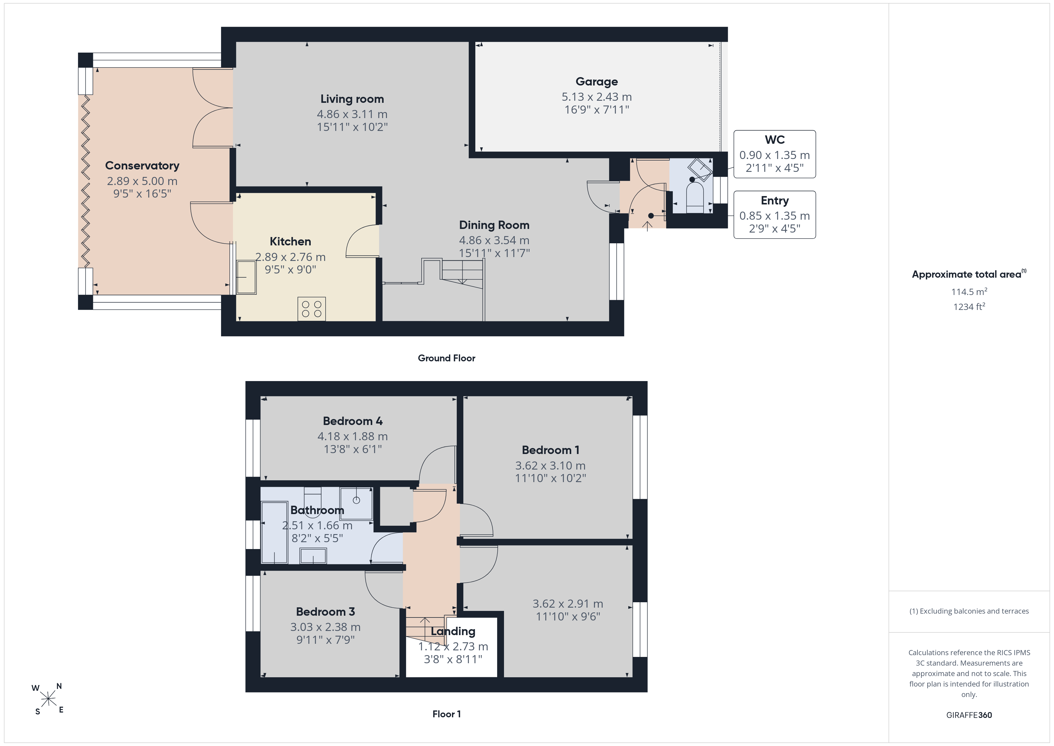 19, Redford Close, Middlesex floorplan