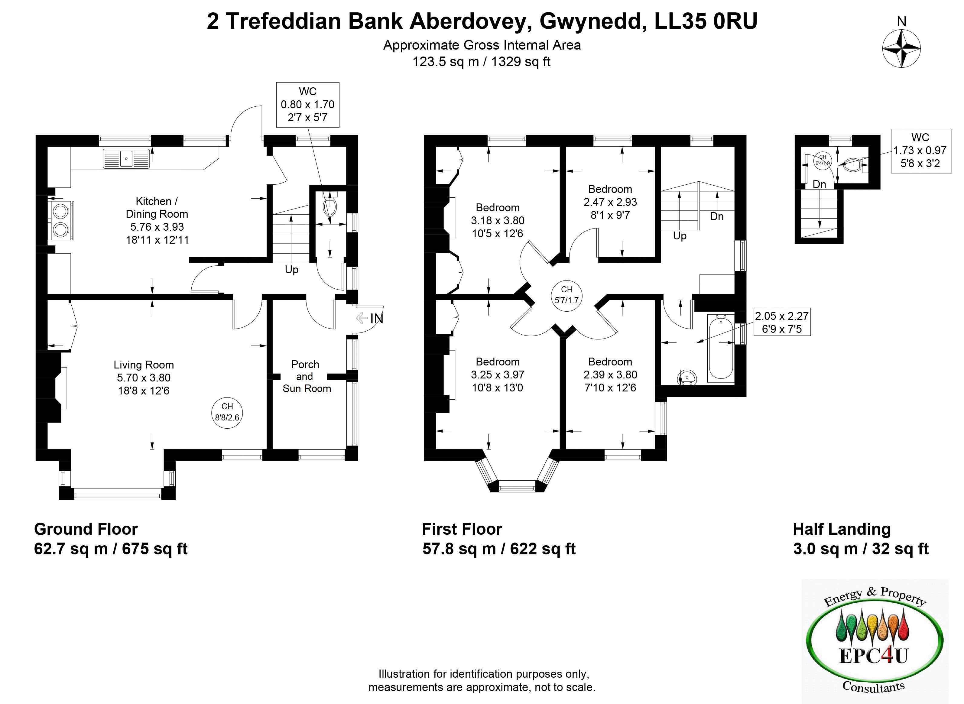 The Three Jays, 2 Trefeddian Bank, Aberdyfi floorplan