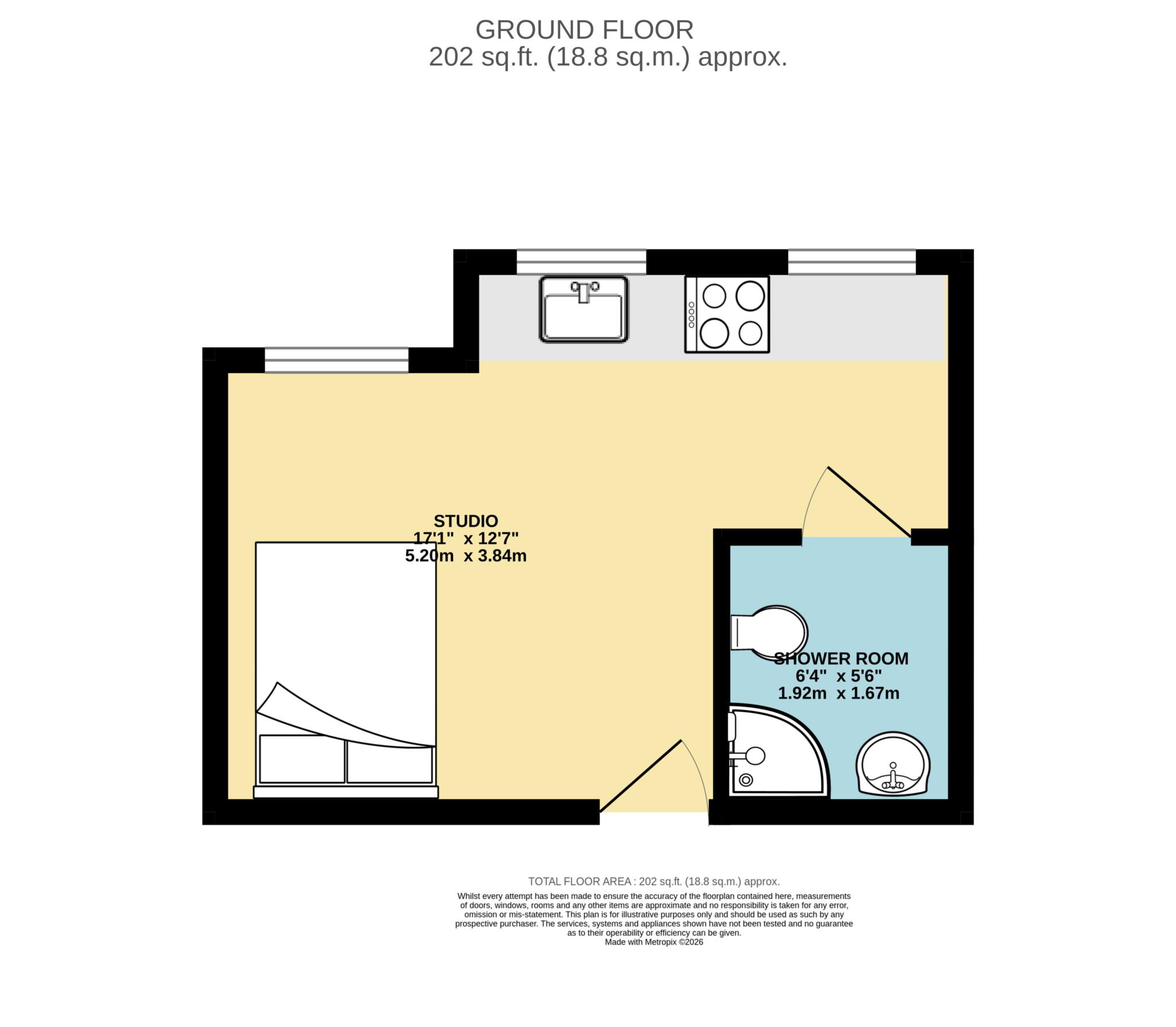 Studio 9, Hamble Court, Southampton St, Reading floorplan