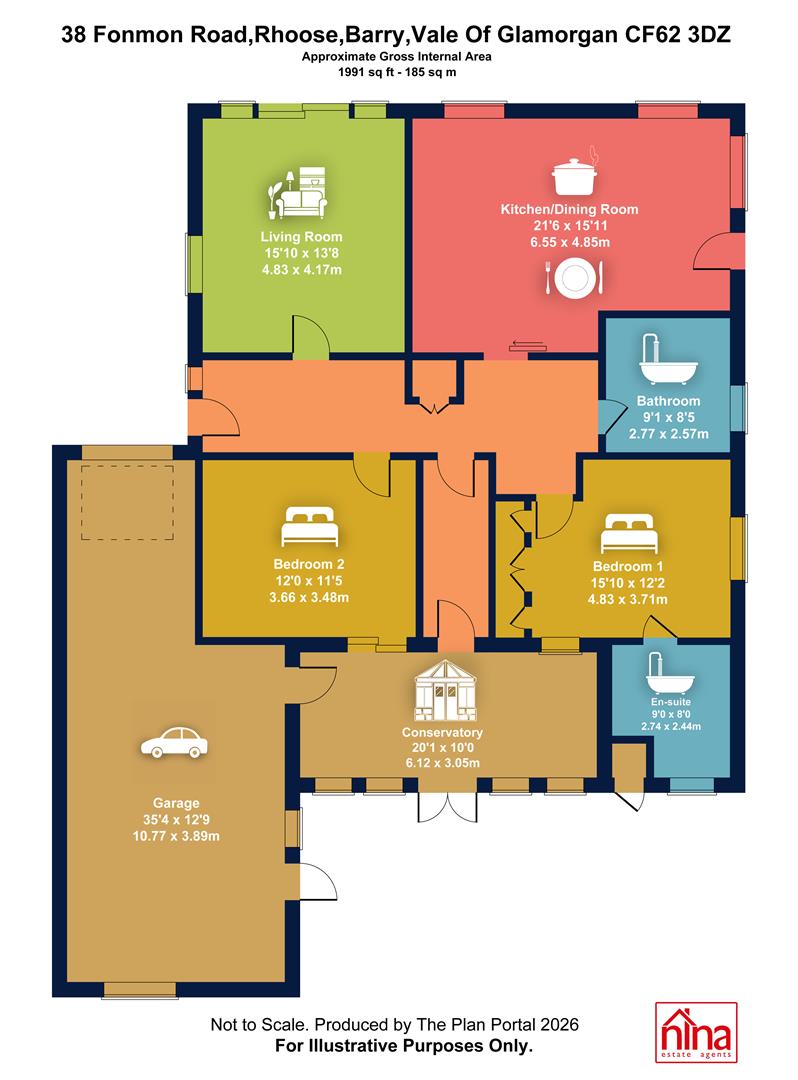38, Fonmon Road, Barry floorplan