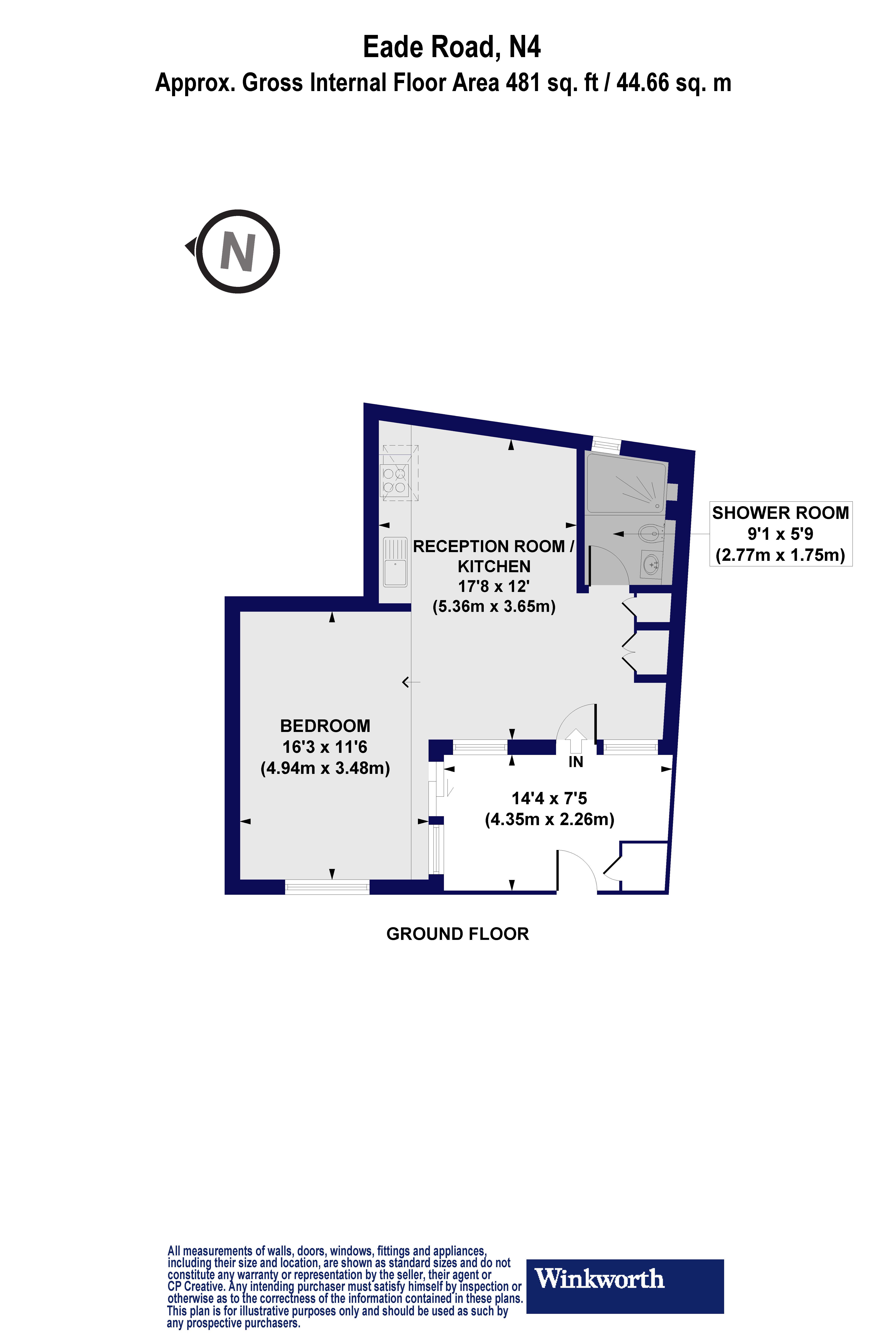 1B,, Eade Road, London floorplan
