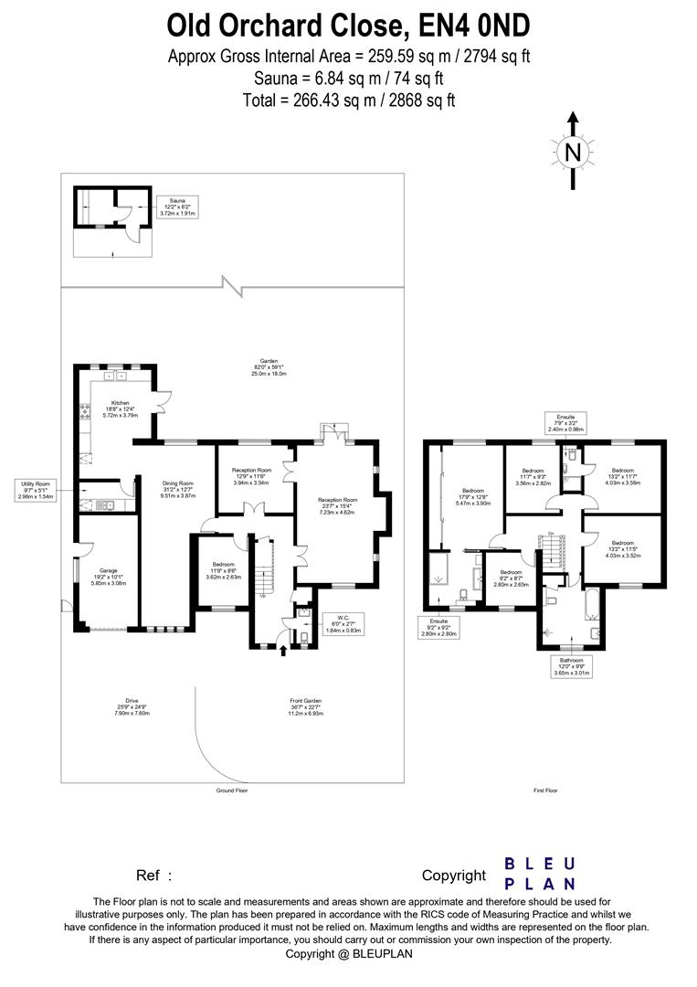 5, Old Orchard Close, Barnet floorplan