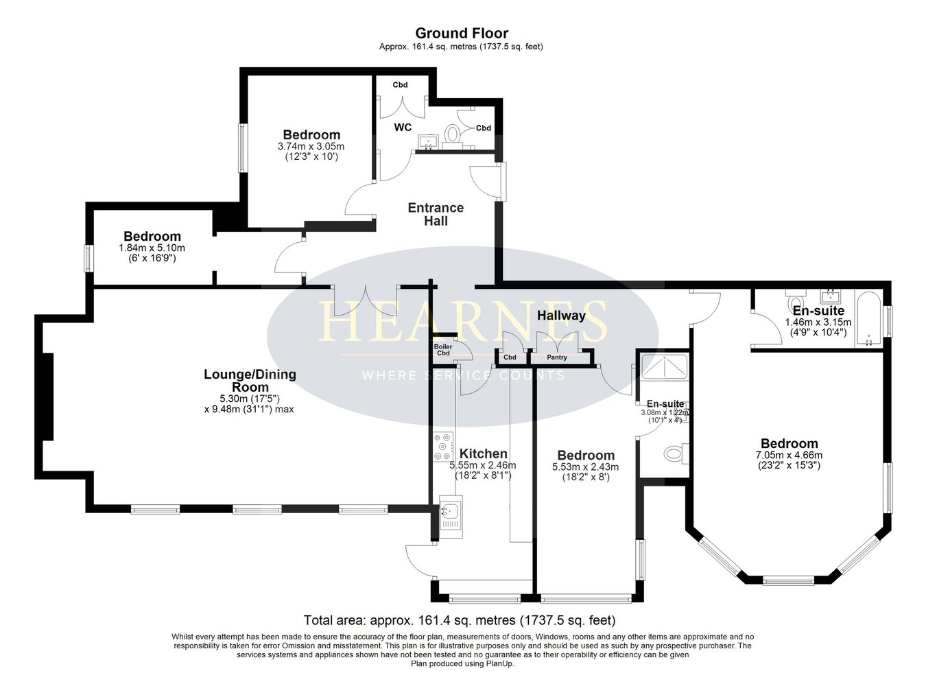 Flat 1, 5, Roysdean Manor, Bournemouth floorplan