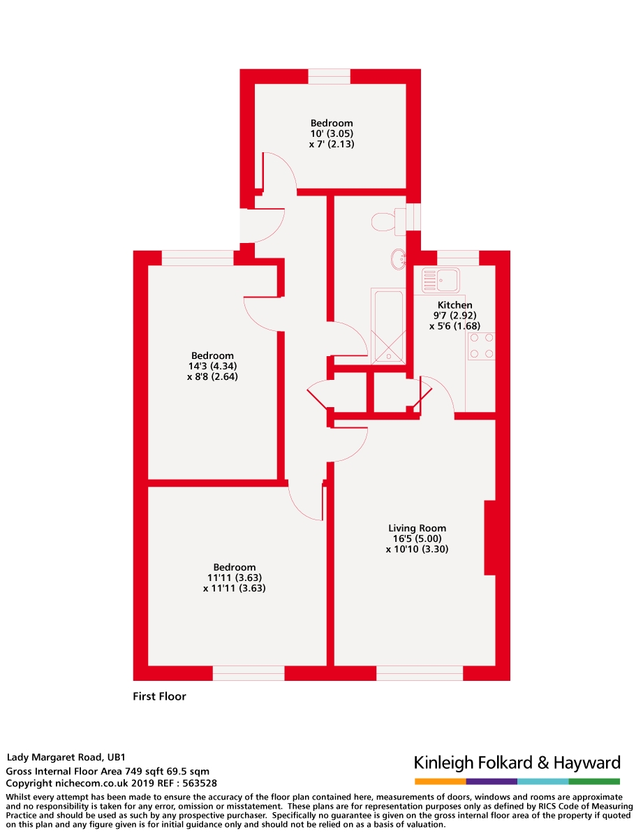 500A,, Lady Margaret Road, Middlesex floorplan