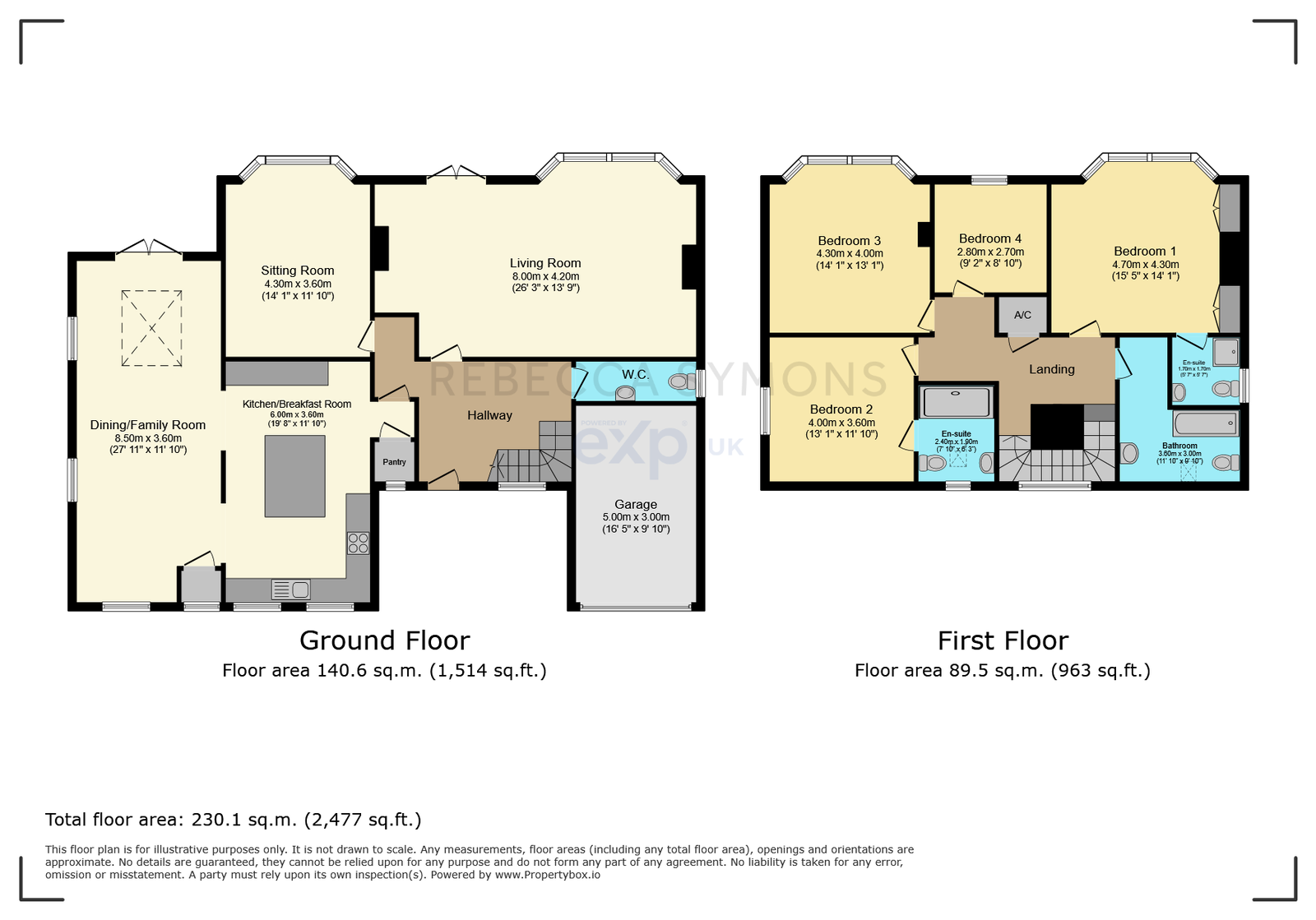 Woodbourne, Whitegate Road, Minehead floorplan