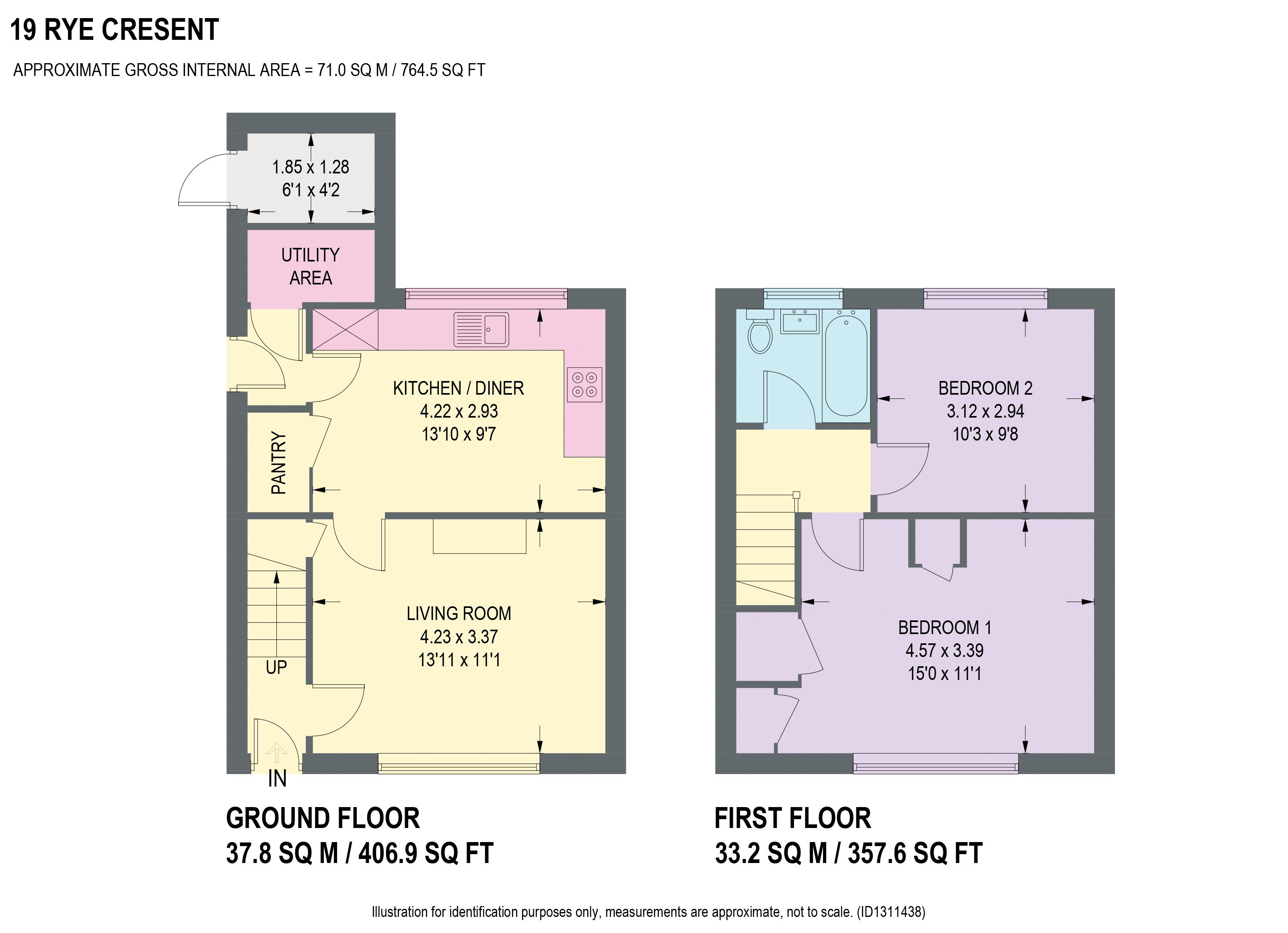 19, Rye Crescent, Chesterfield floorplan