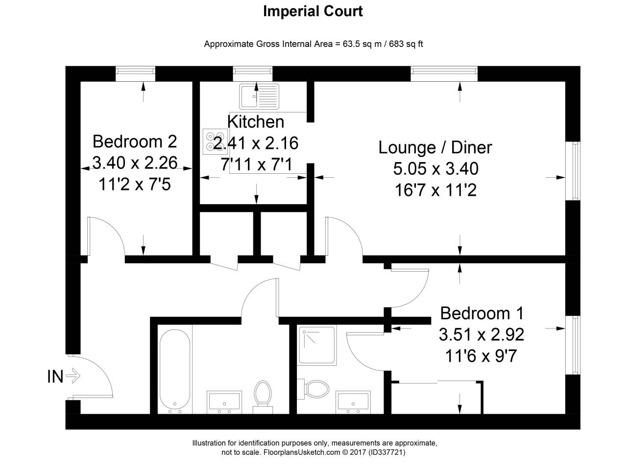2 Bedrooms Flat to rent in Imperial Court, Market Street, Newbury RG14