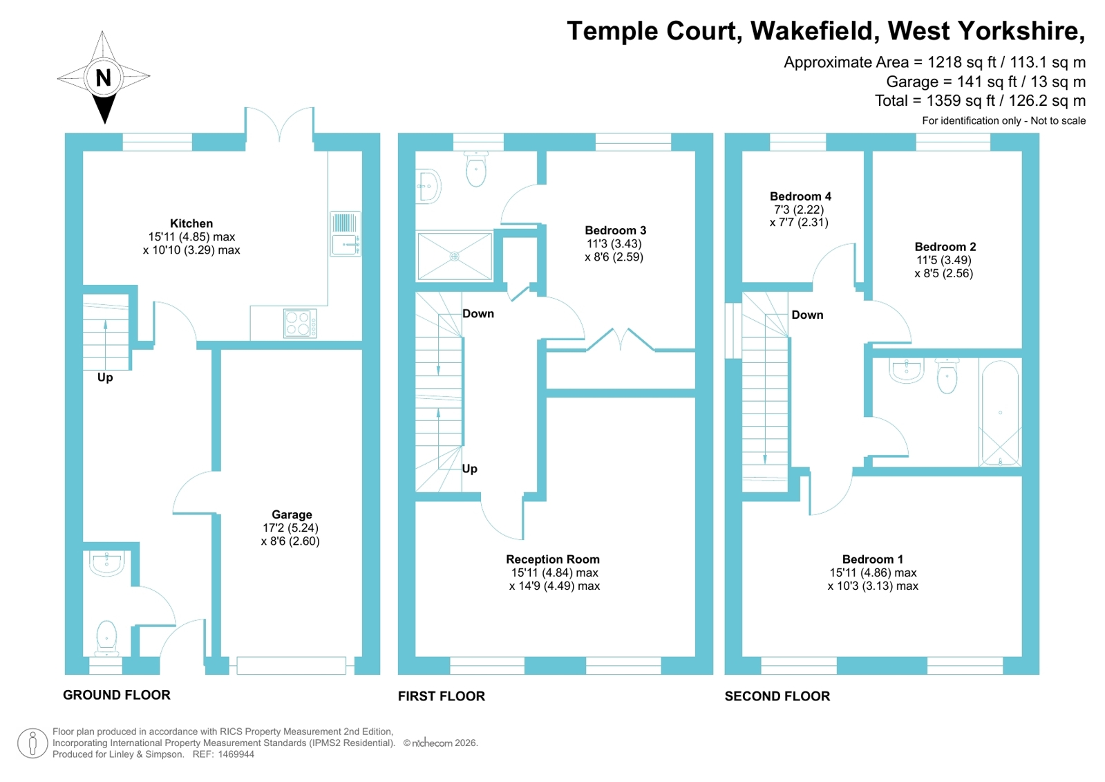 79, Temple Court, West Yorkshire floorplan