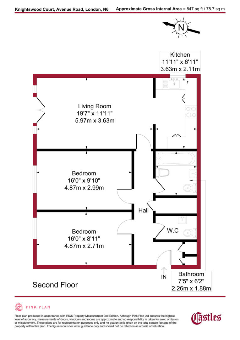 Flat 9, Knightswood Court, 11, Avenue Road, Highgate floorplan