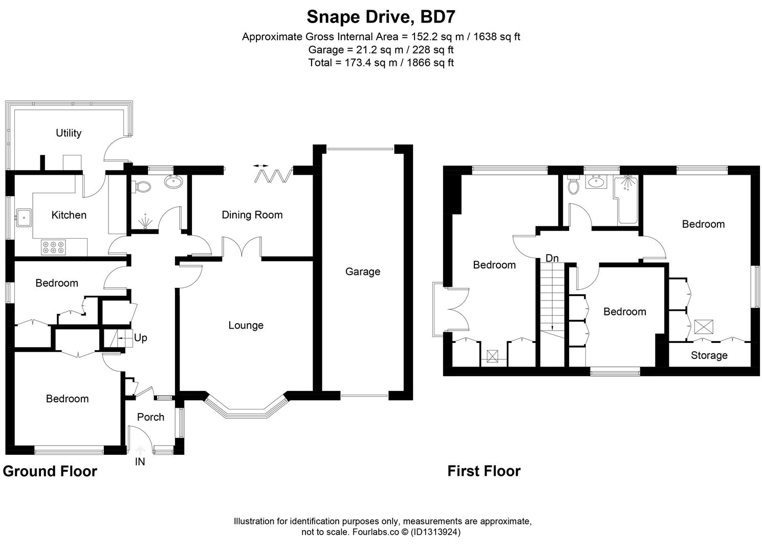 14, Snape Drive, Bradford floorplan