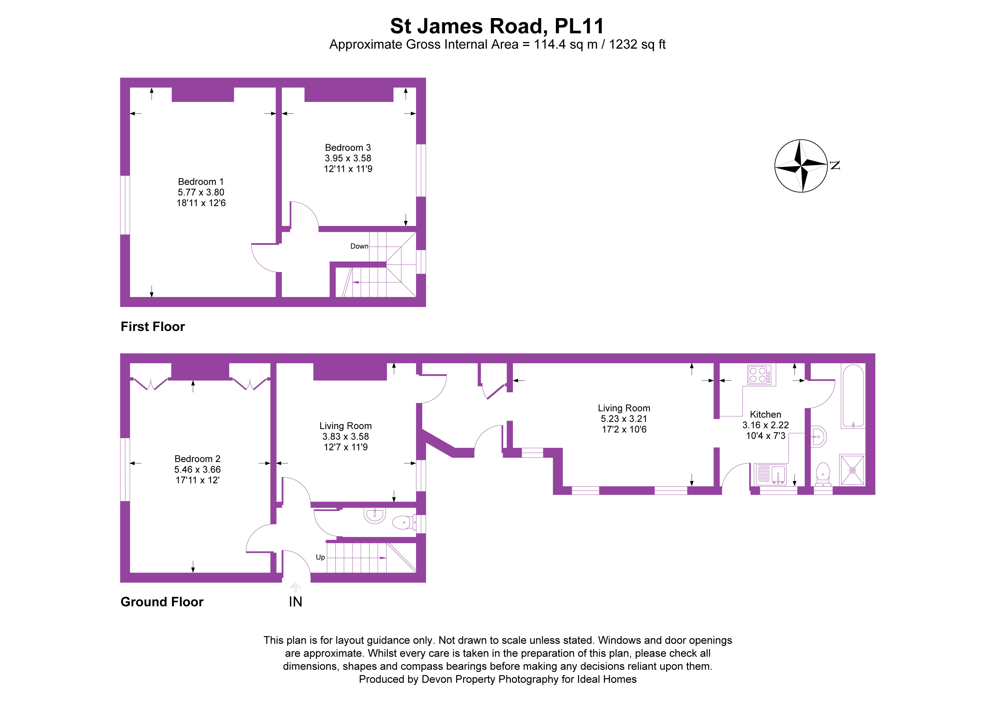 2, St James Road, Cornwall floorplan